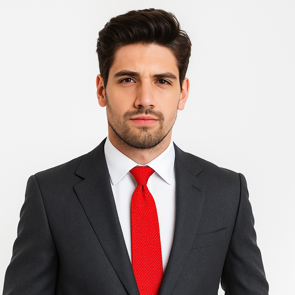 Front view of the Fenthorne checkered formal tie with detailed pattern