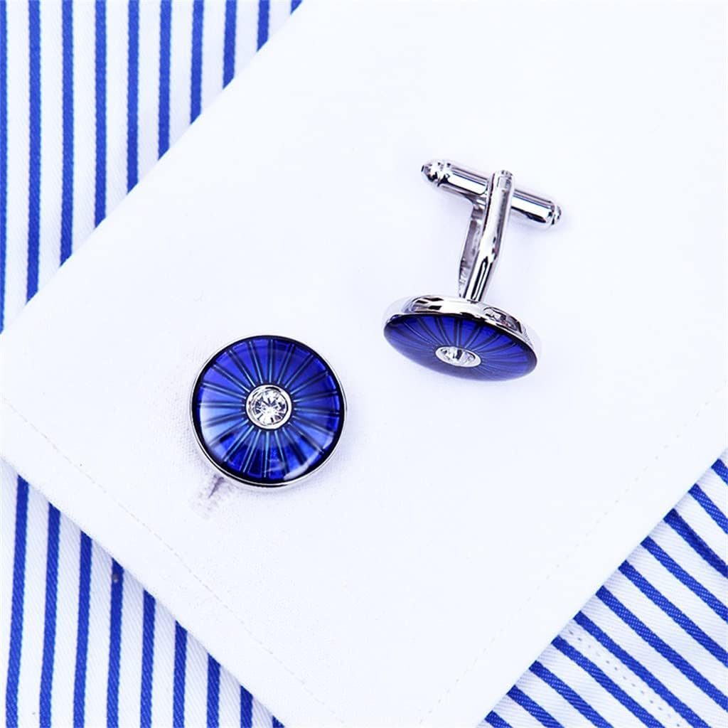 Luxury mens cufflinks in gold and black-blue design for suits