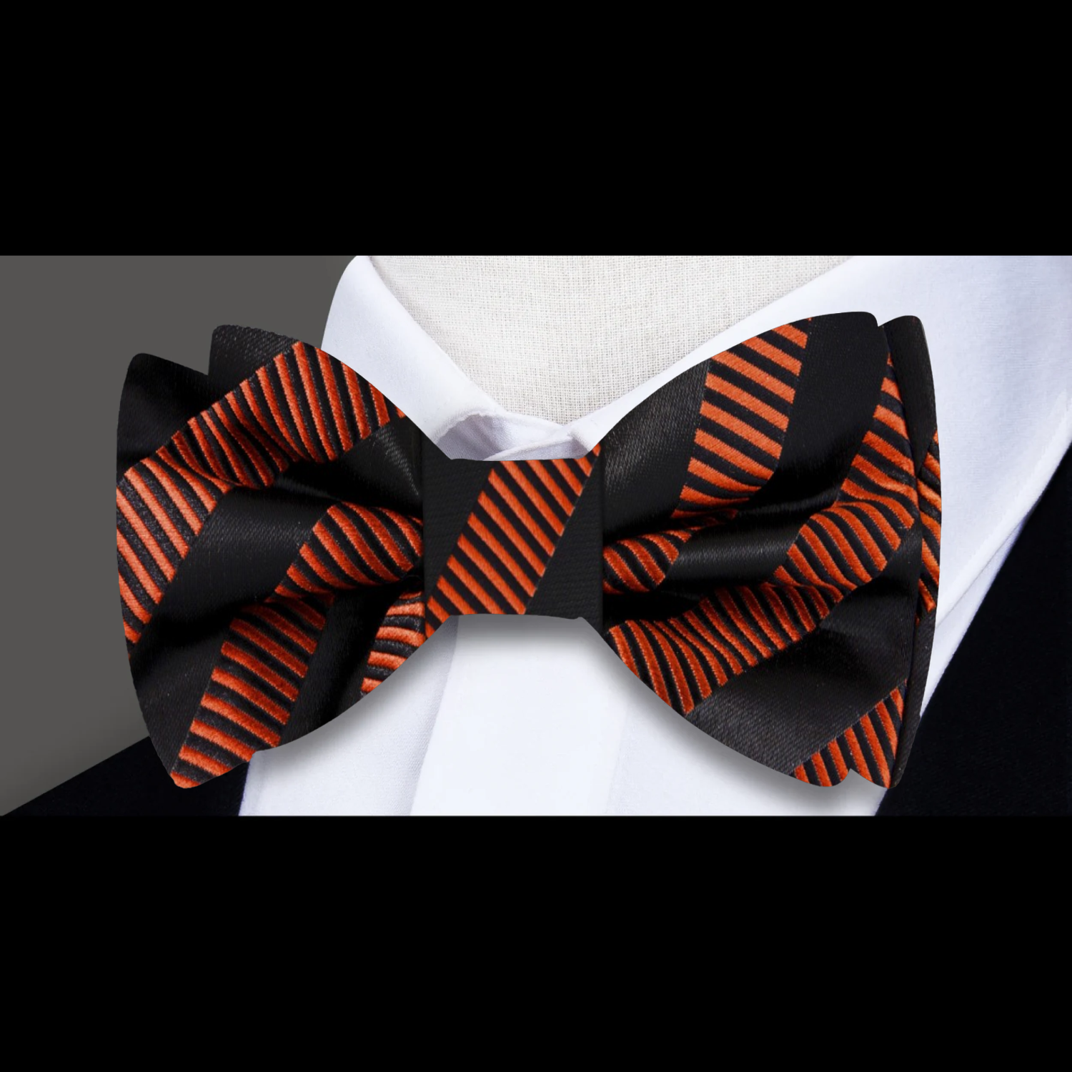Fashionable silk bow tie with matching pocket square for weddings