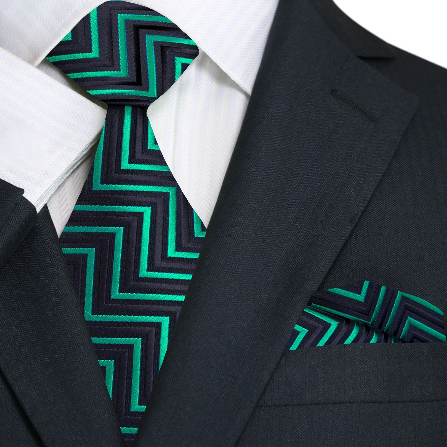Elegant silk tie with a subtle herringbone pattern, suitable for evening galas and formal gatherings