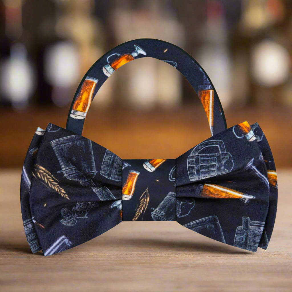 Fashionable bow tie for beer lovers, perfect for beer-themed events