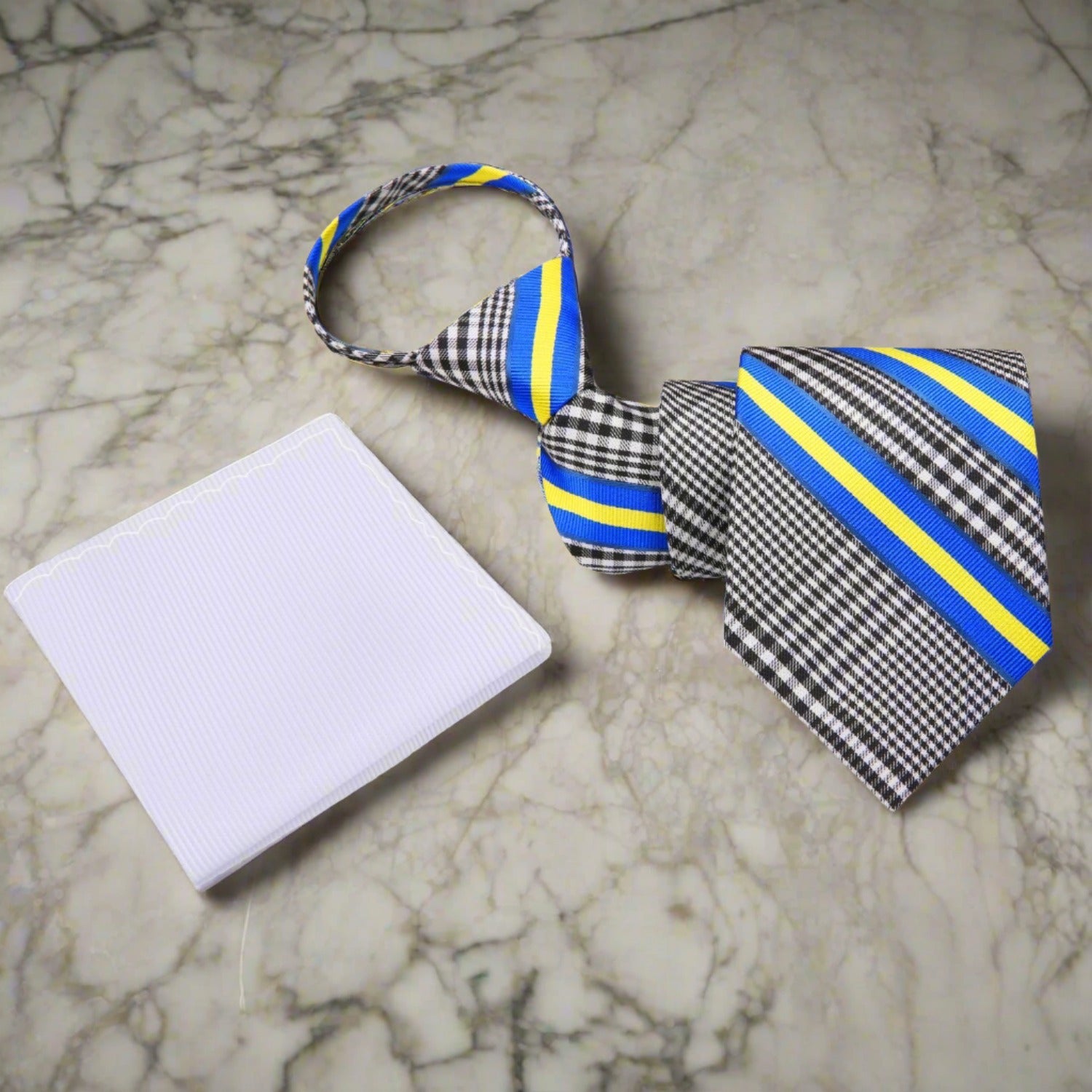 Close-up of a silk tie knot, showcasing quality craftsmanship and smooth fabric.