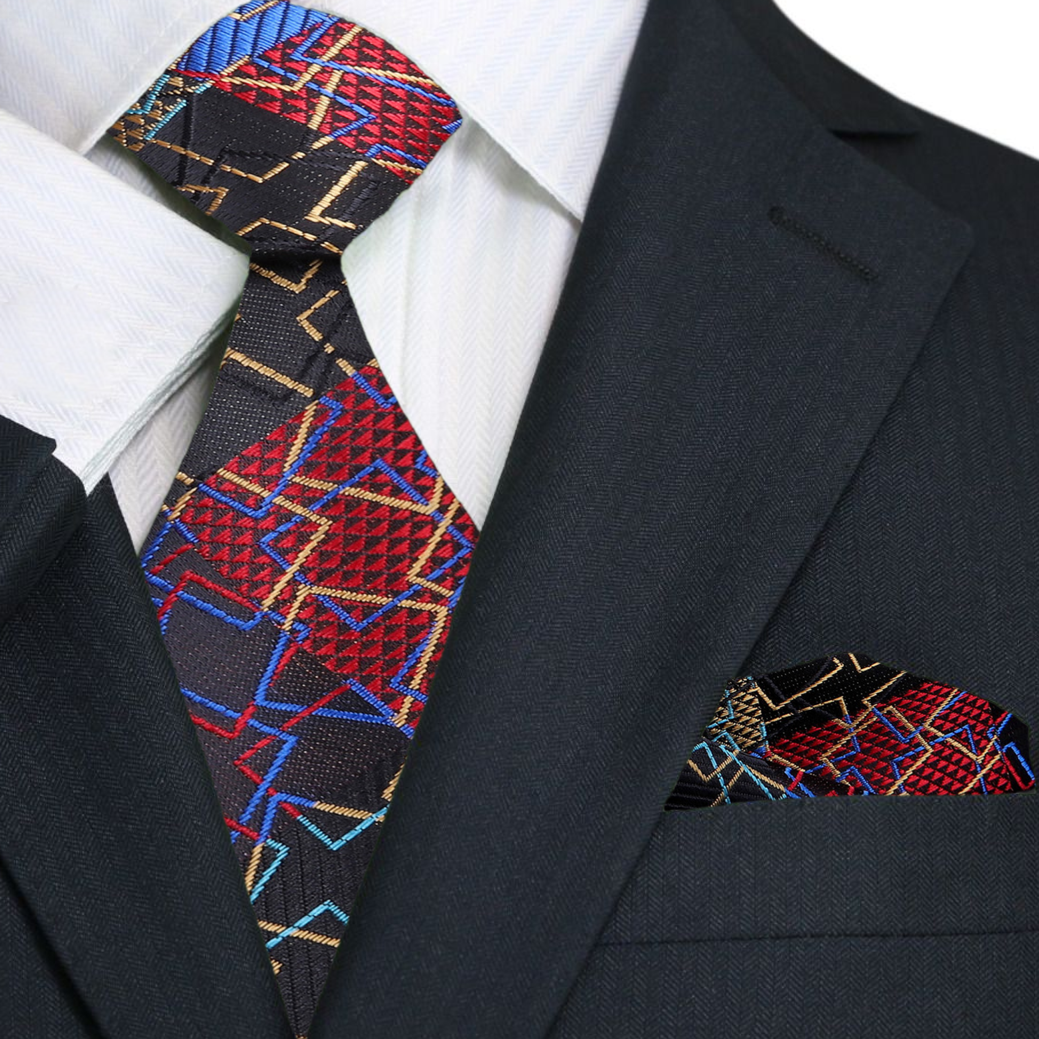 Elegant silk tie paired with a crisp dress shirt and suit for a formal event