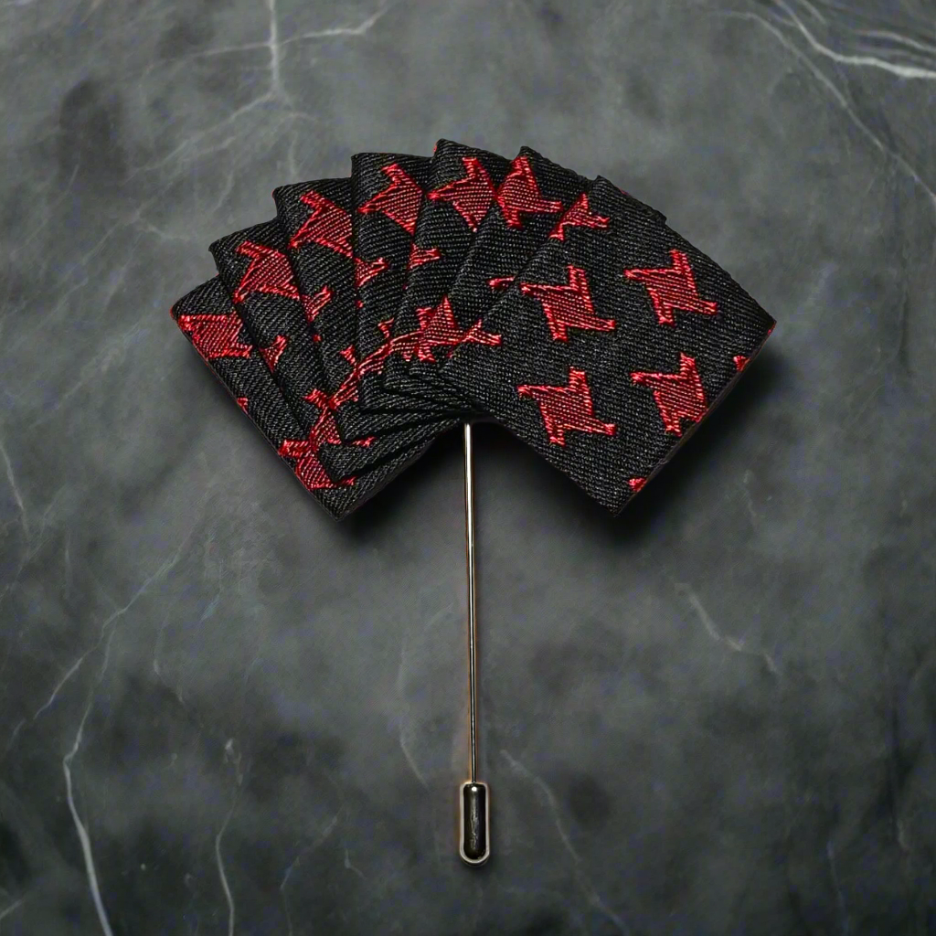 Diverse color options of the pocket square set laid out, emphasizing style variety.