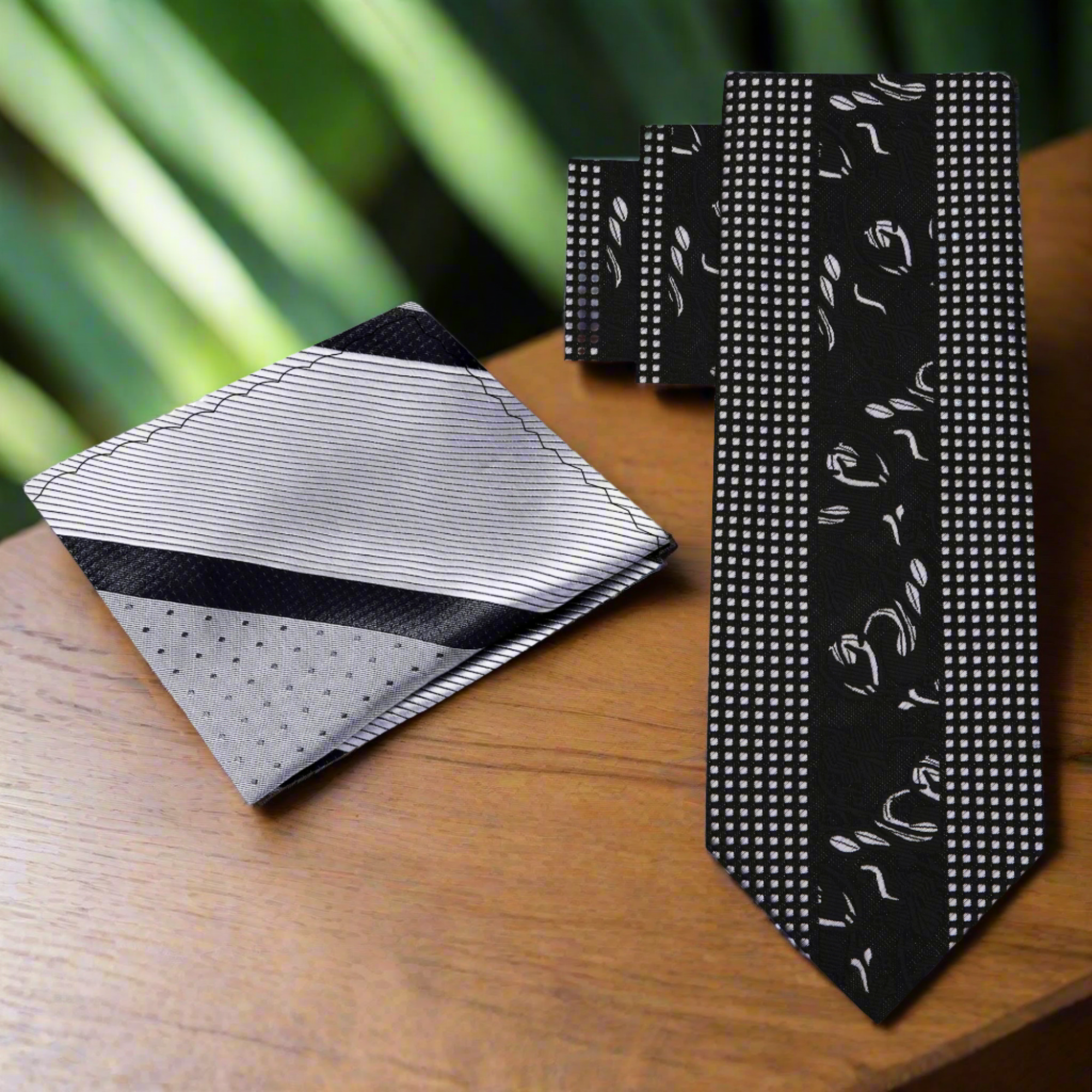 Elegant silk necktie styled with a suit for a sophisticated look