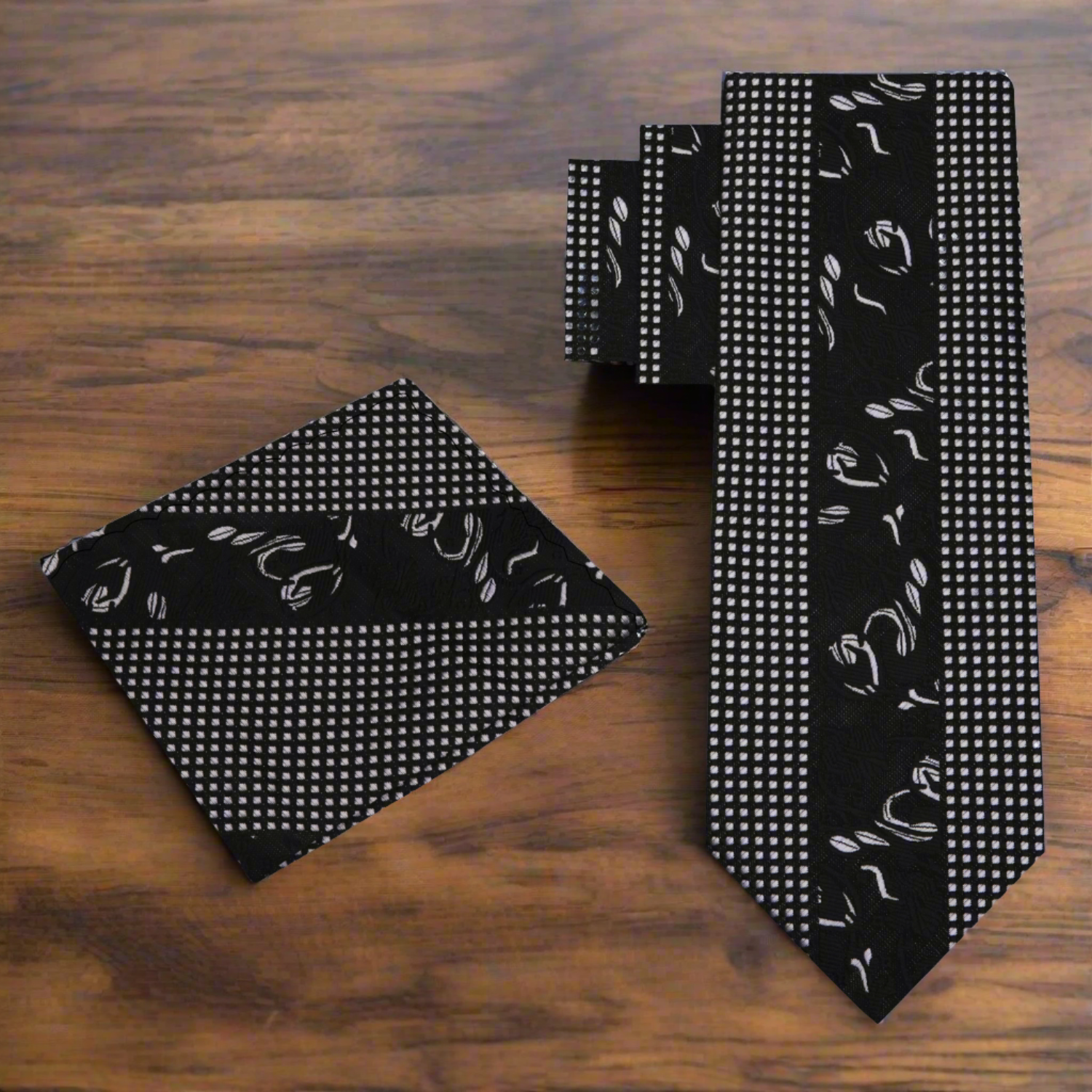 Elegant silk necktie styled with a suit for a sophisticated look