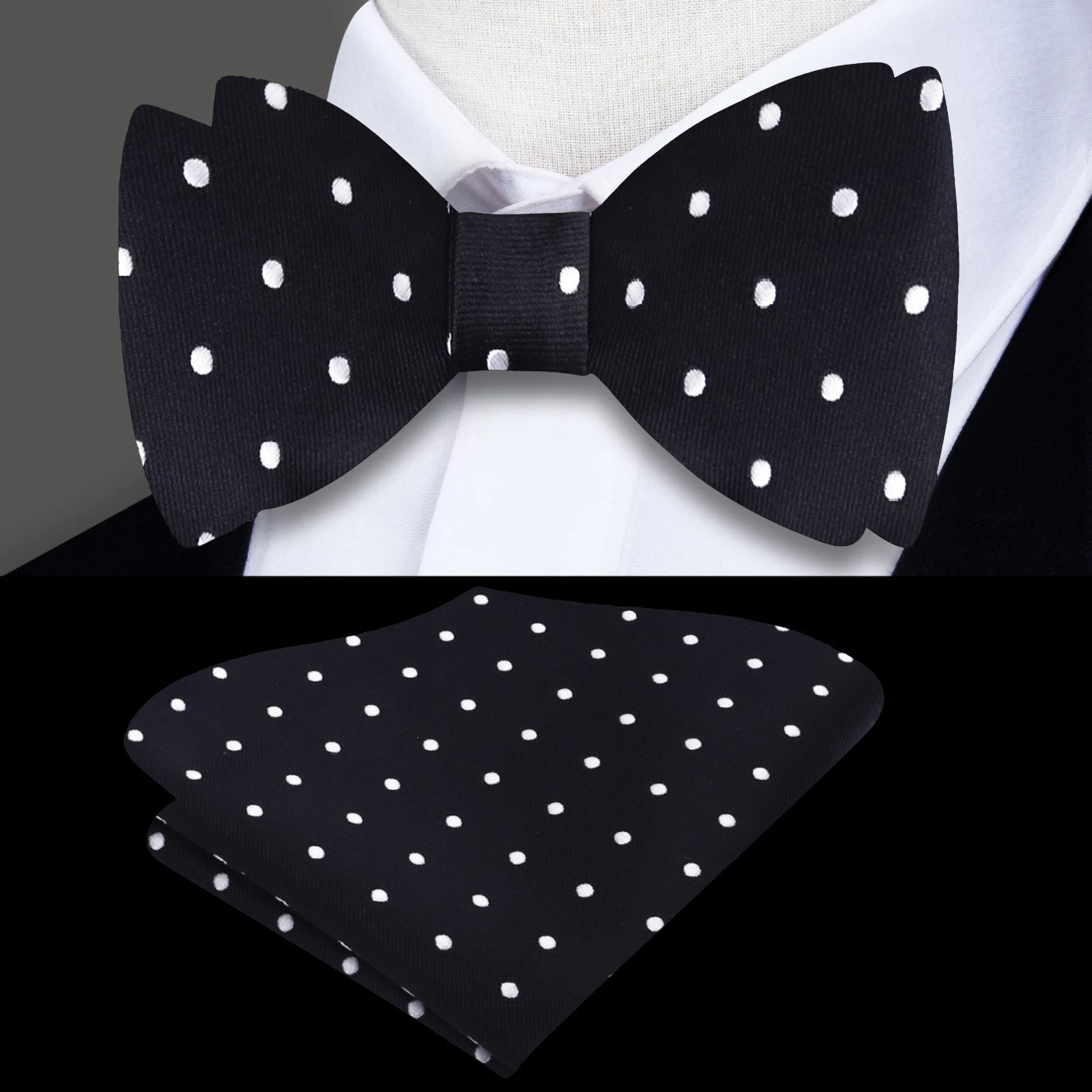 Styled outfit featuring the Aldermont bow tie with a charcoal suit and white shirt—perfect for weddings