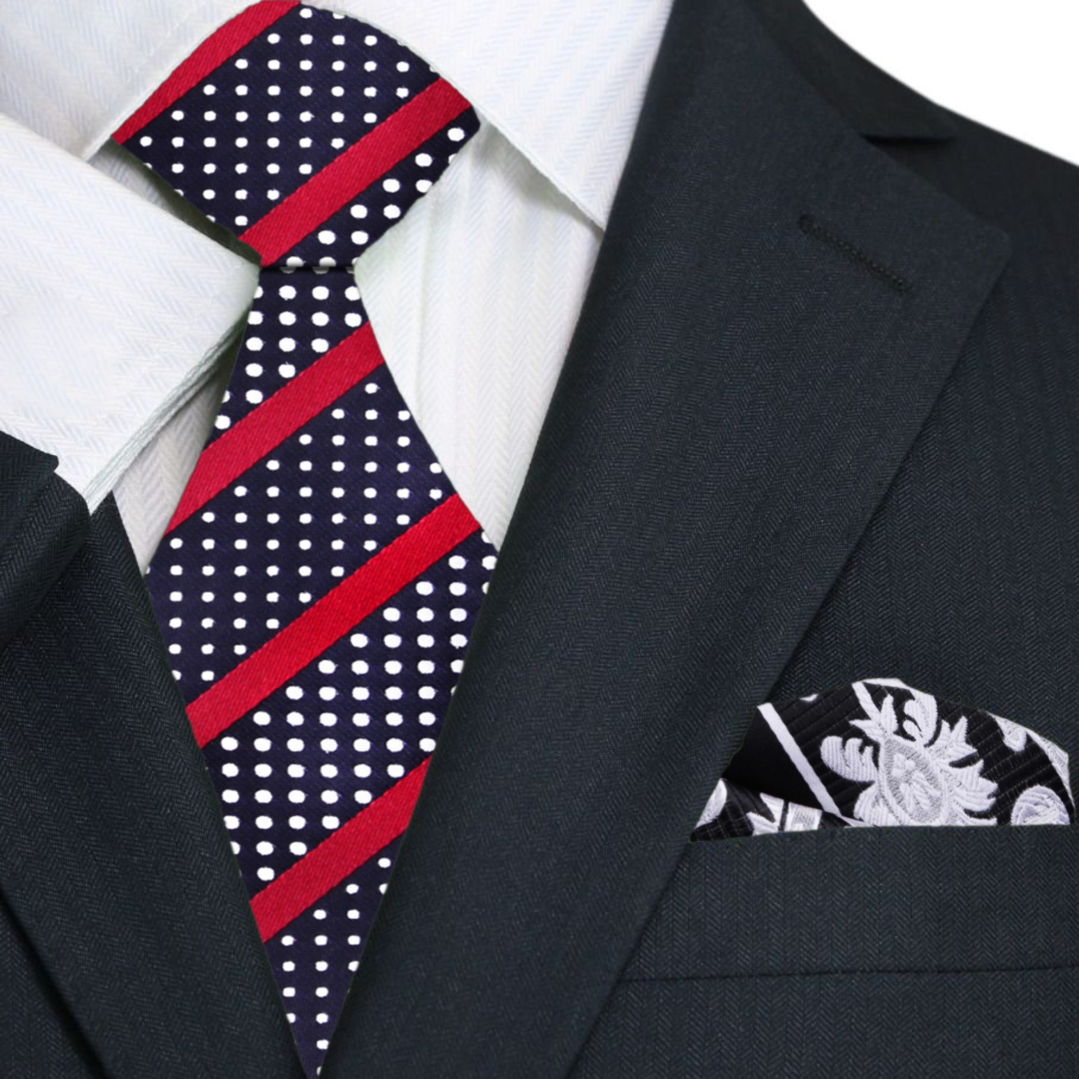 Man wearing a stylish black silk necktie with subtle pattern at a formal event