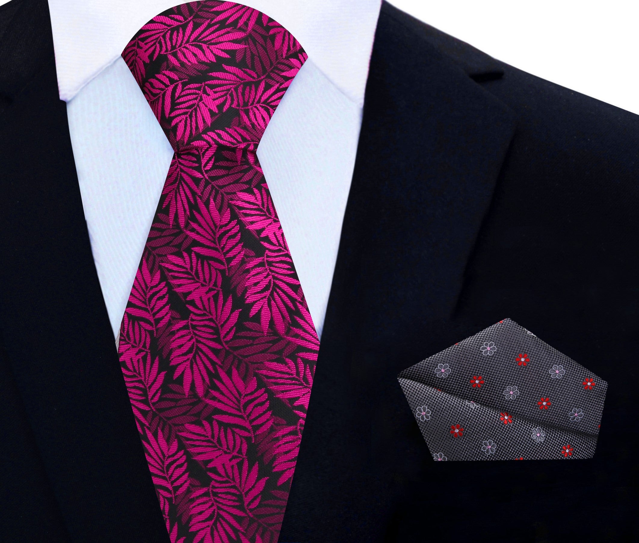 Fashionable mens silk necktie styled with a suit for weddings or business meetings