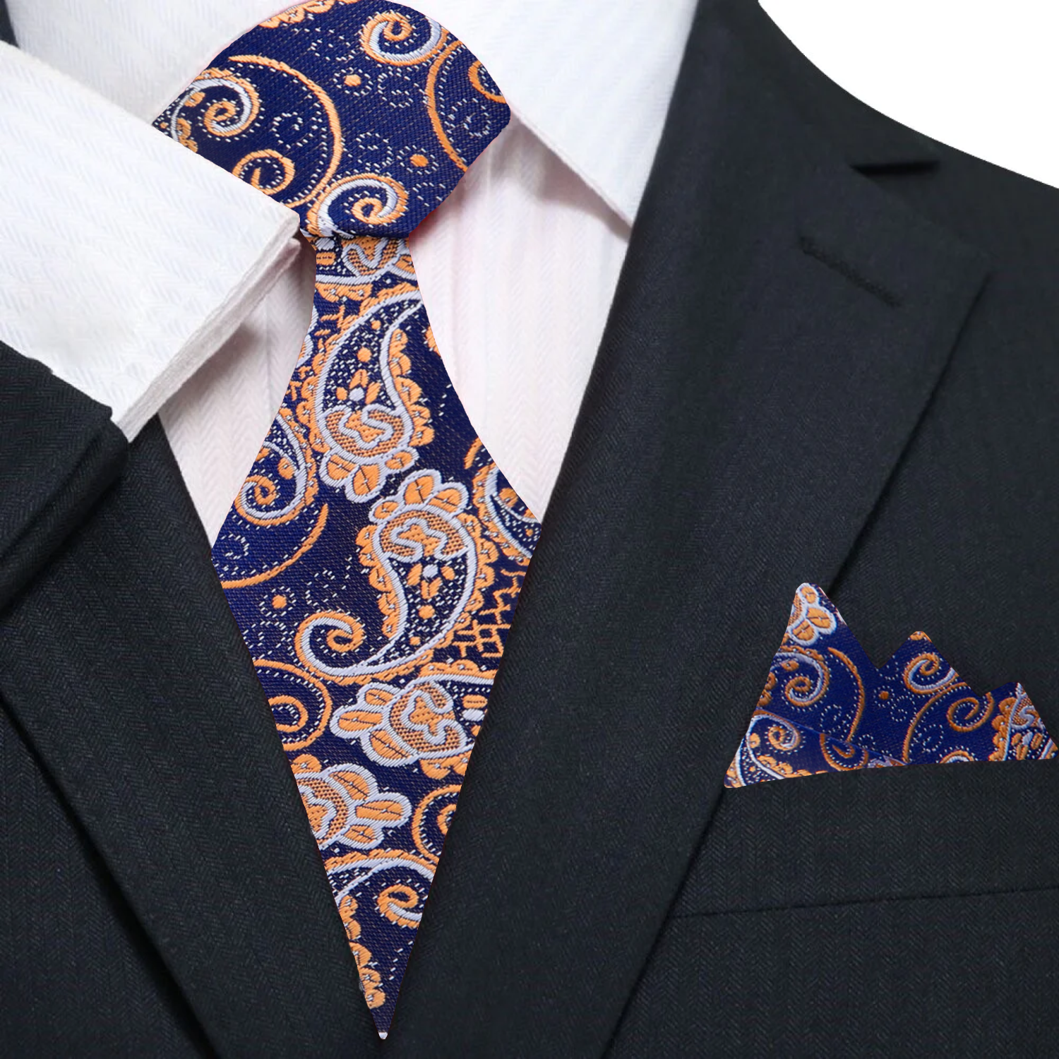 Silk paisley necktie for business meetings and social gatherings