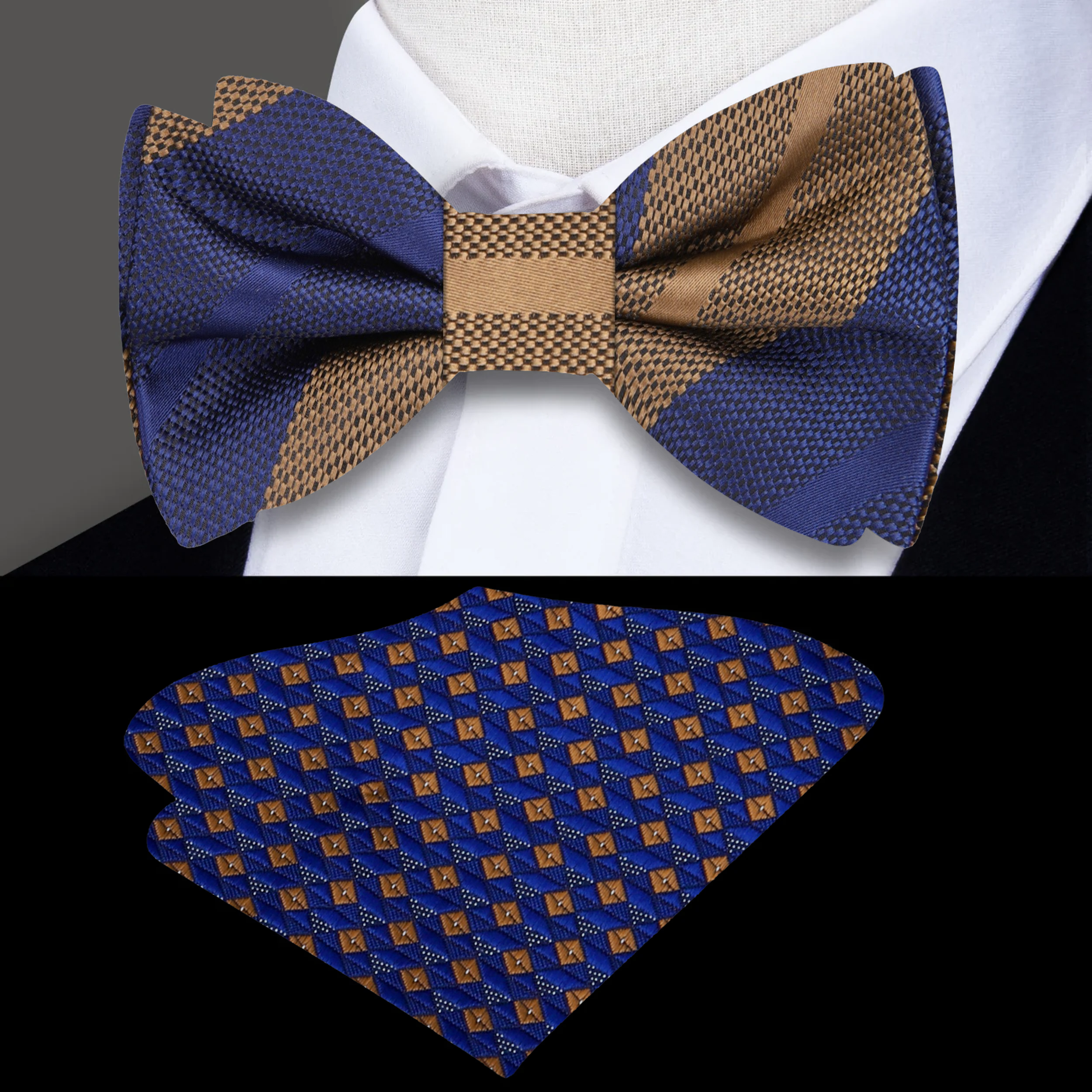 Elegant grey and pink striped silk bow tie styled with a white dress shirt for weddings