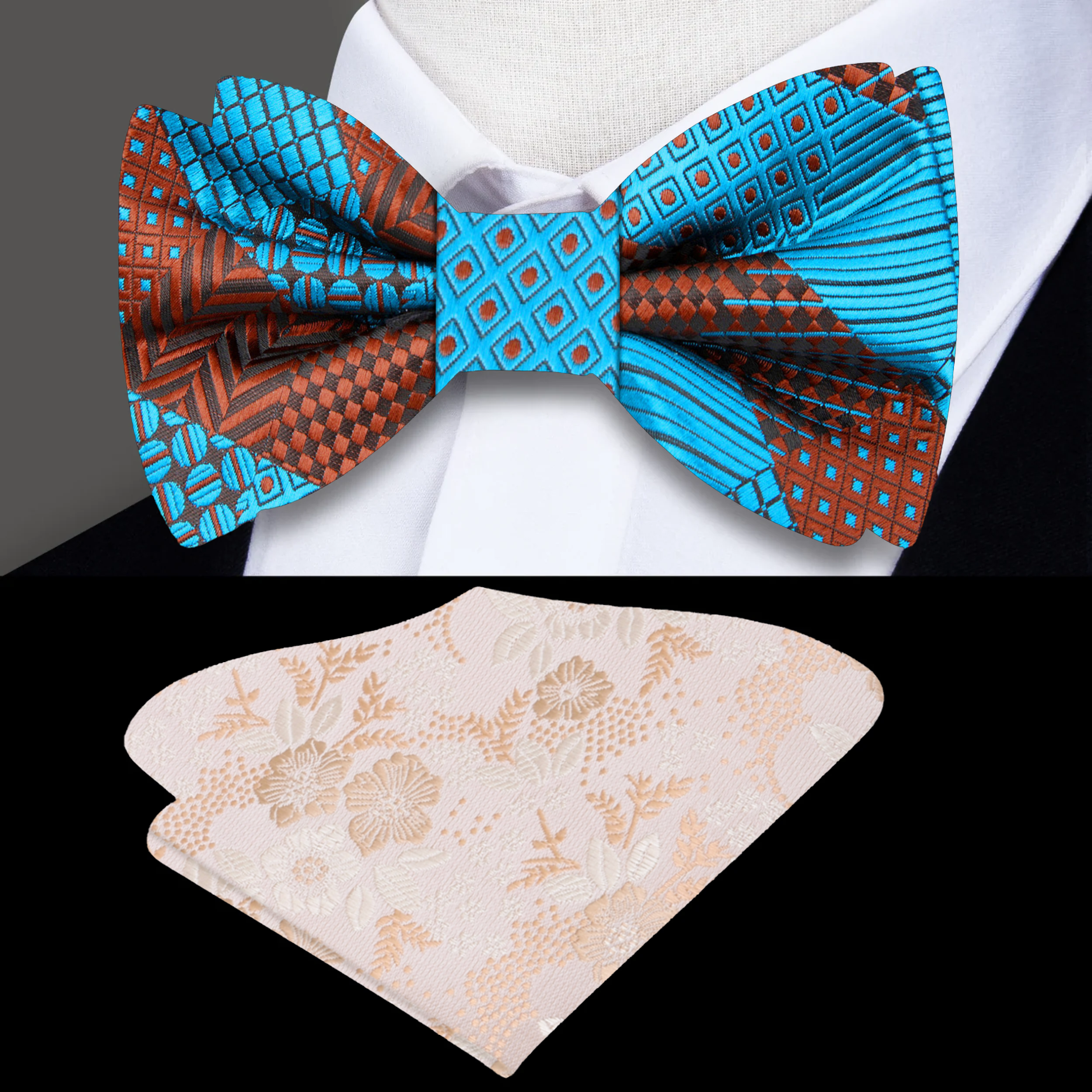 Wearing a pre-tied silk bow tie with a formal suit for a wedding