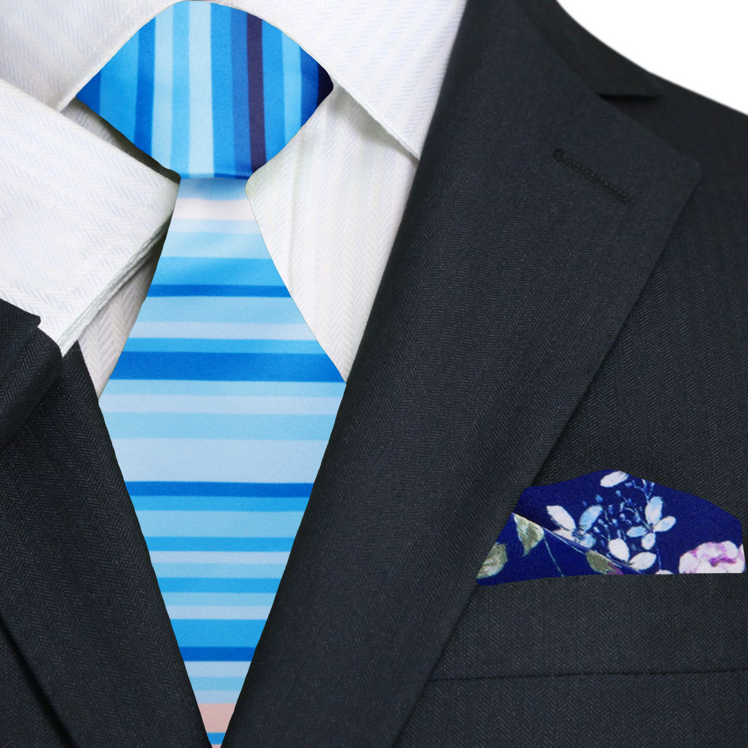 Close-up of silk necktie with stripe pattern, suitable for weddings and business