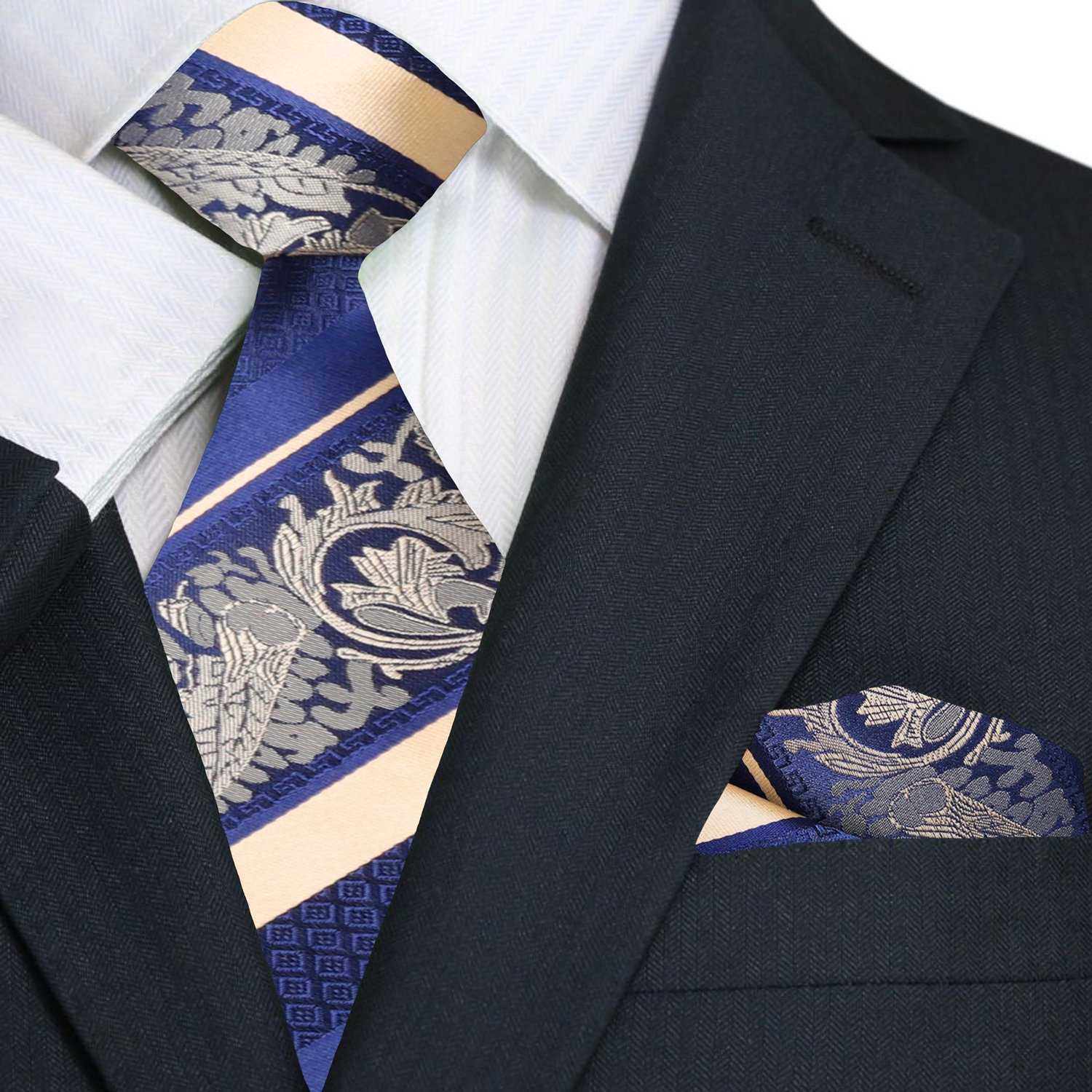 Elegant silk necktie draped over a wooden surface, highlighting its colors and texture