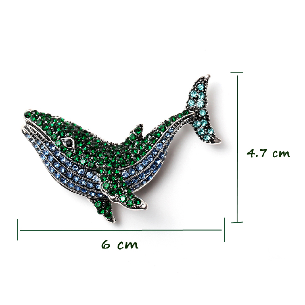 Front view of a gemstone exotic animal lapel pin with lion design, showcasing intricate detail and sparkling gemstones