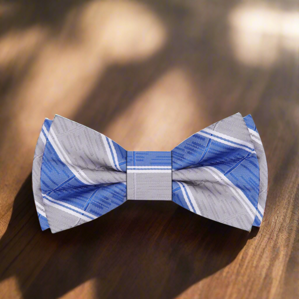 Close-up of the silk fabric texture and plaid pattern, emphasizing quality and detail.
