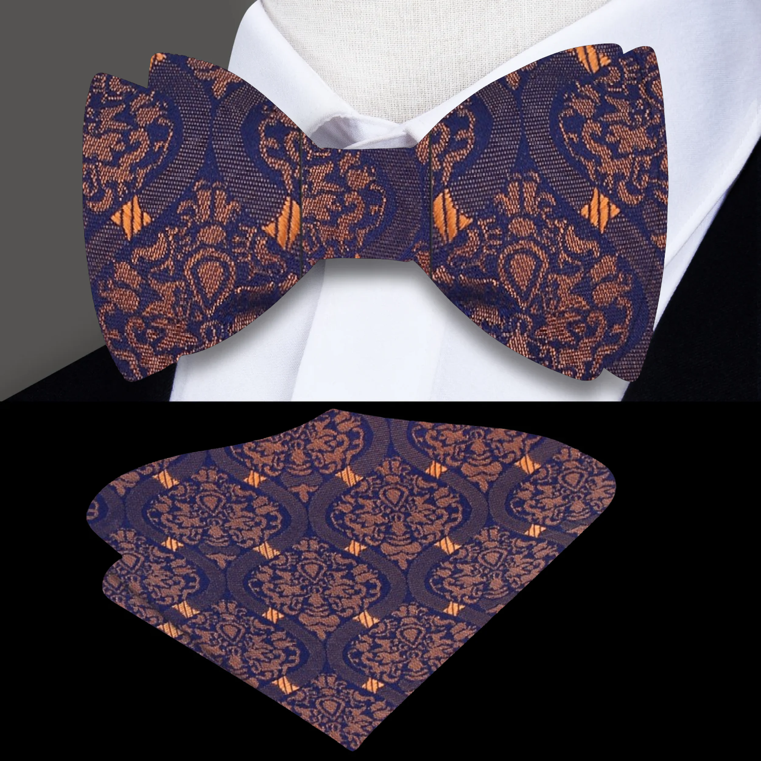 Styled on a crisp white dress shirt with a charcoal gray suit—ideal for formal dinners or theater nights.