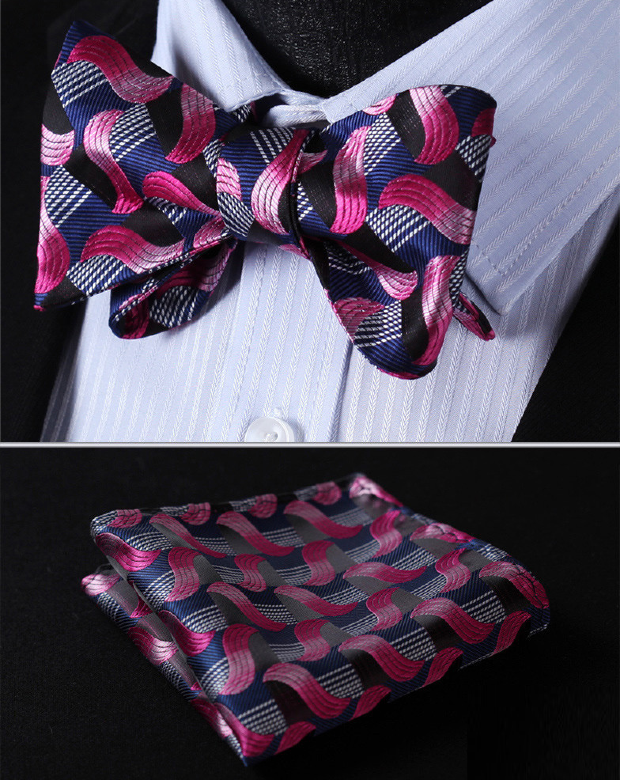 Fashionable bow tie styled with a white dress shirt for formal events