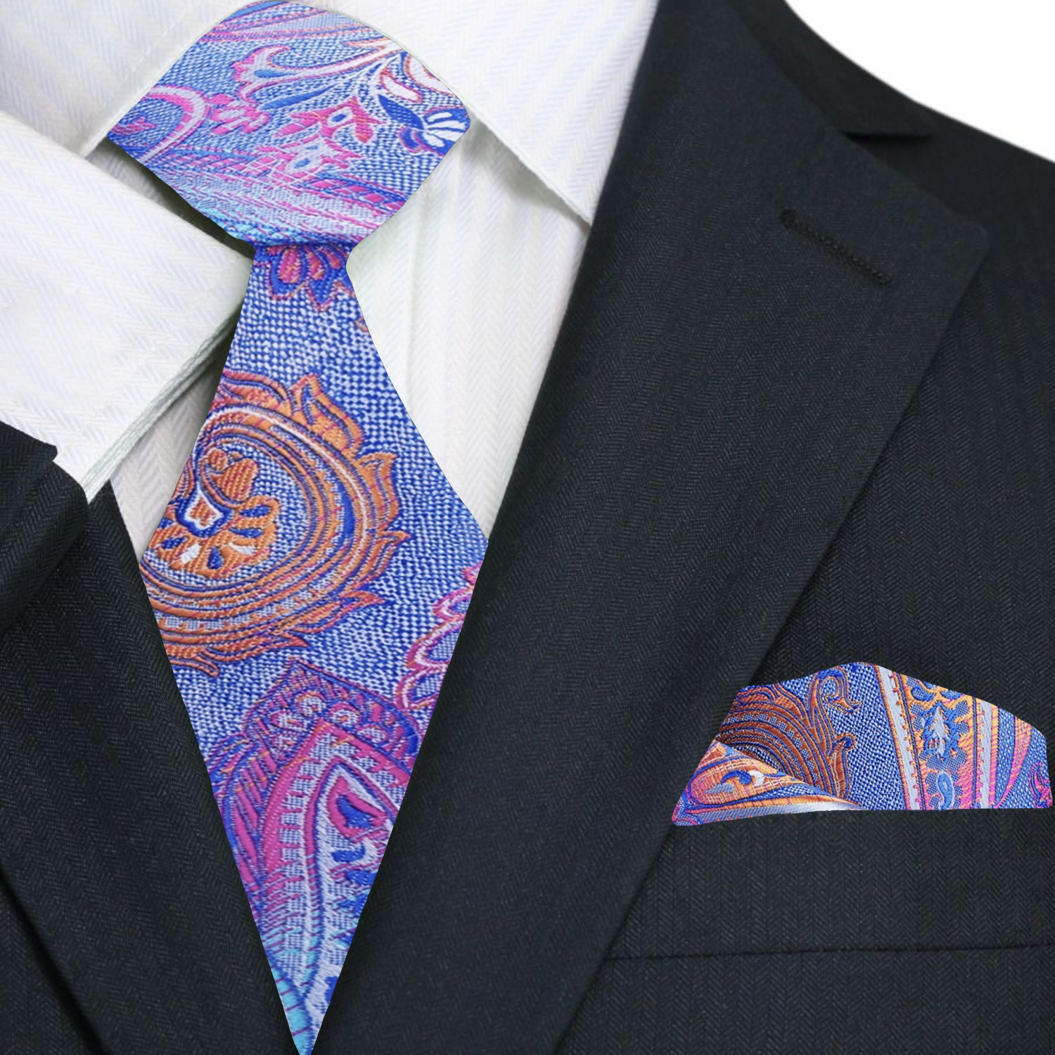 Close-up of the paisley pattern showcasing rich colors.
