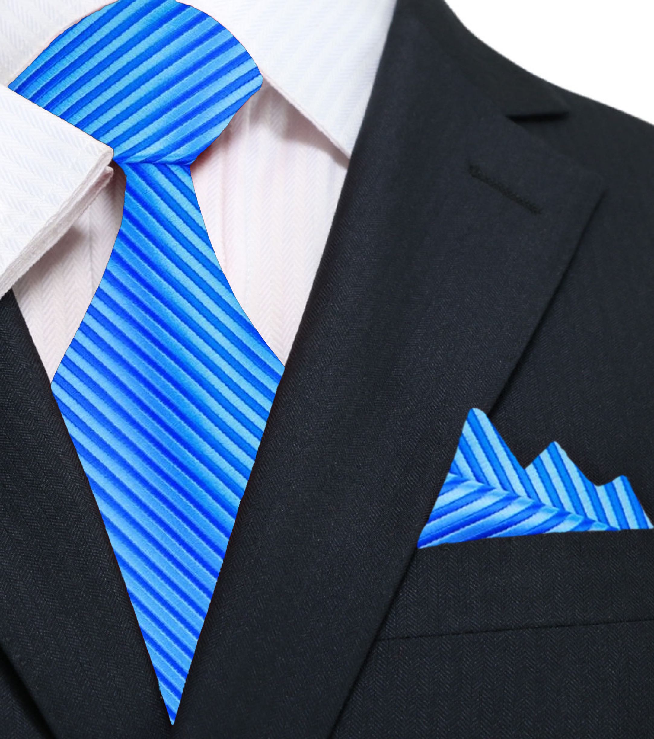 Red pinstripe tie showcased with a light grey suit for a summer event.