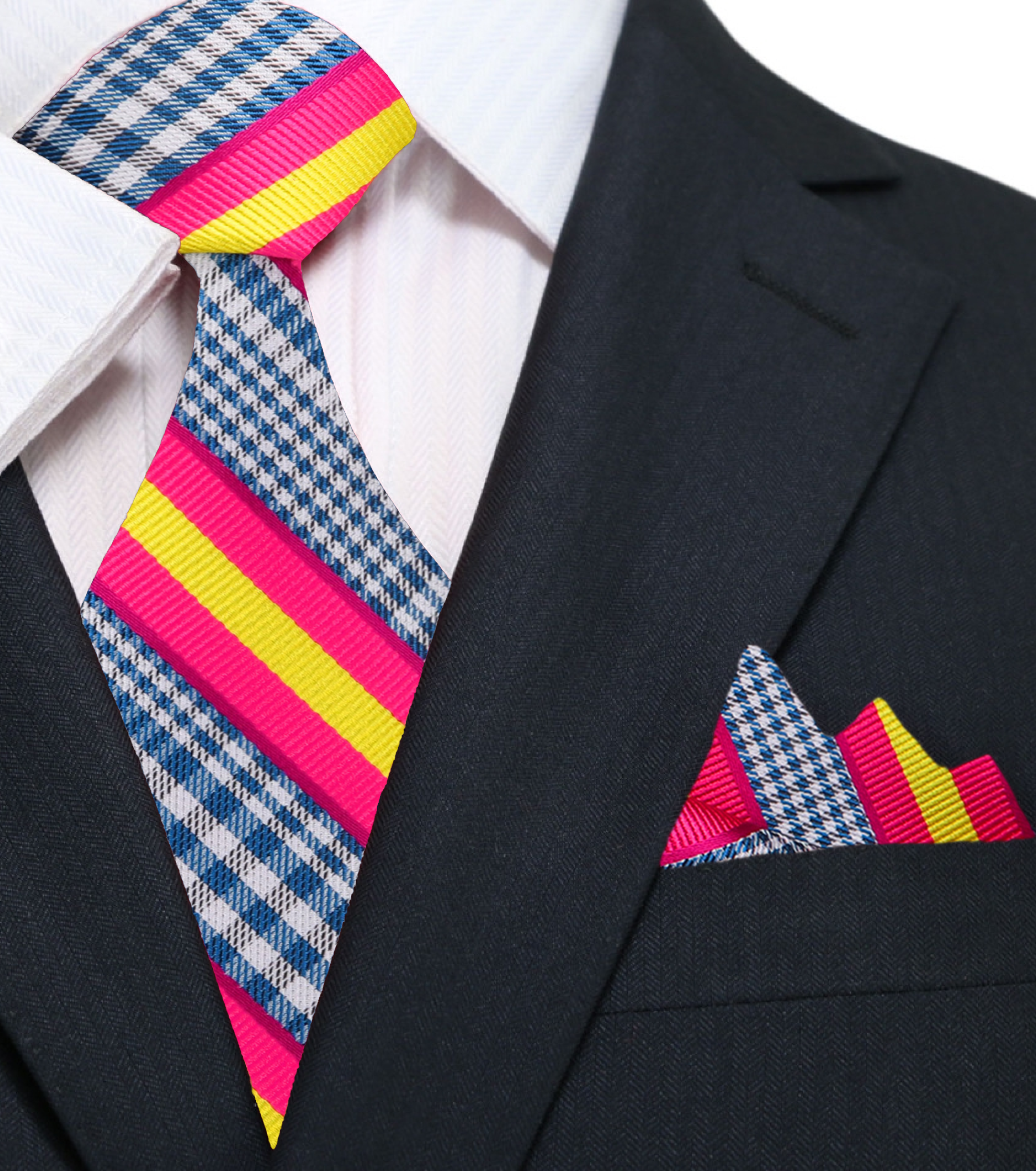 A stylish pink silk tie displayed on a wooden background, ideal for formal wear.