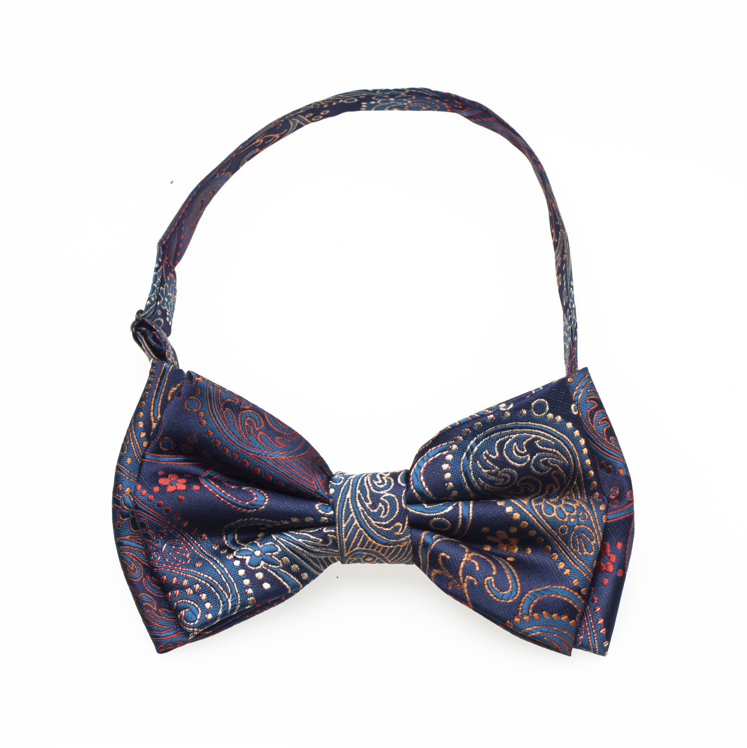 Child wearing a vibrant kids bow tie and pocket square set at a wedding