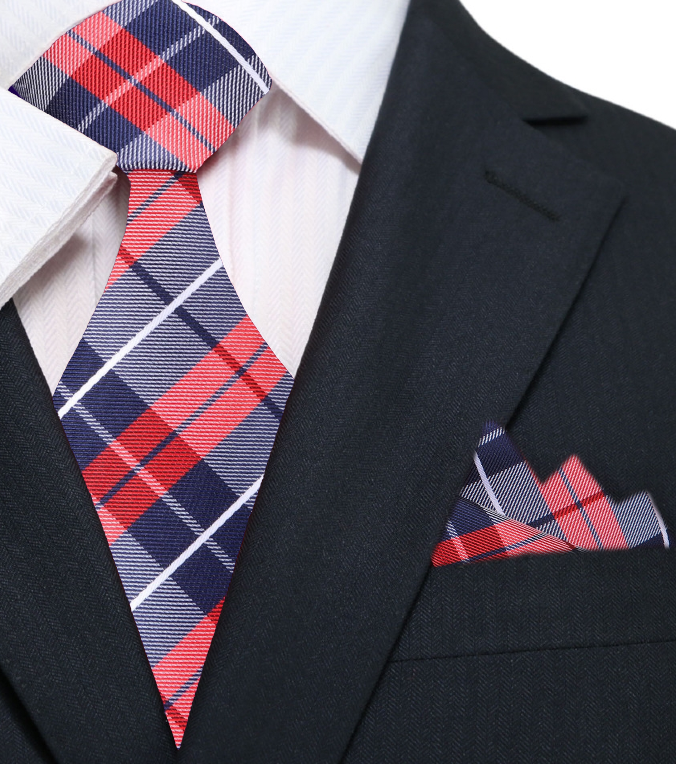 Elegant silk plaid necktie for business and social occasions