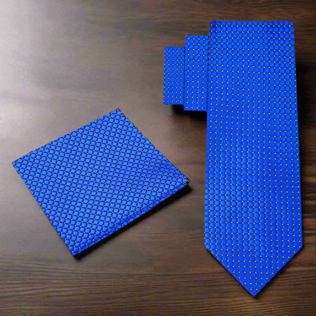 Man wearing a classic blue tie with navy suit during a business meeting