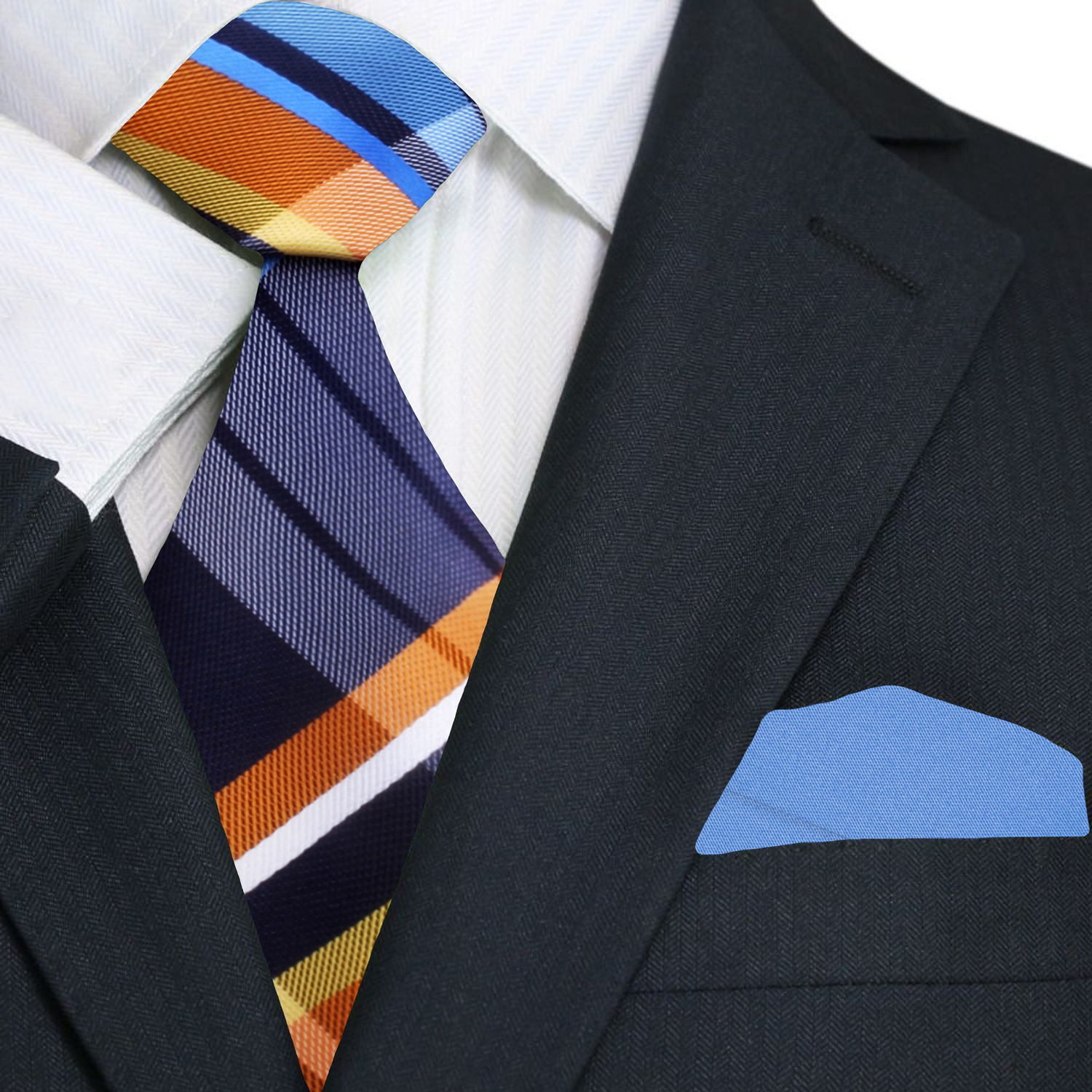 Close-up of the silk fabric texture highlighting the quality and design of the tie.