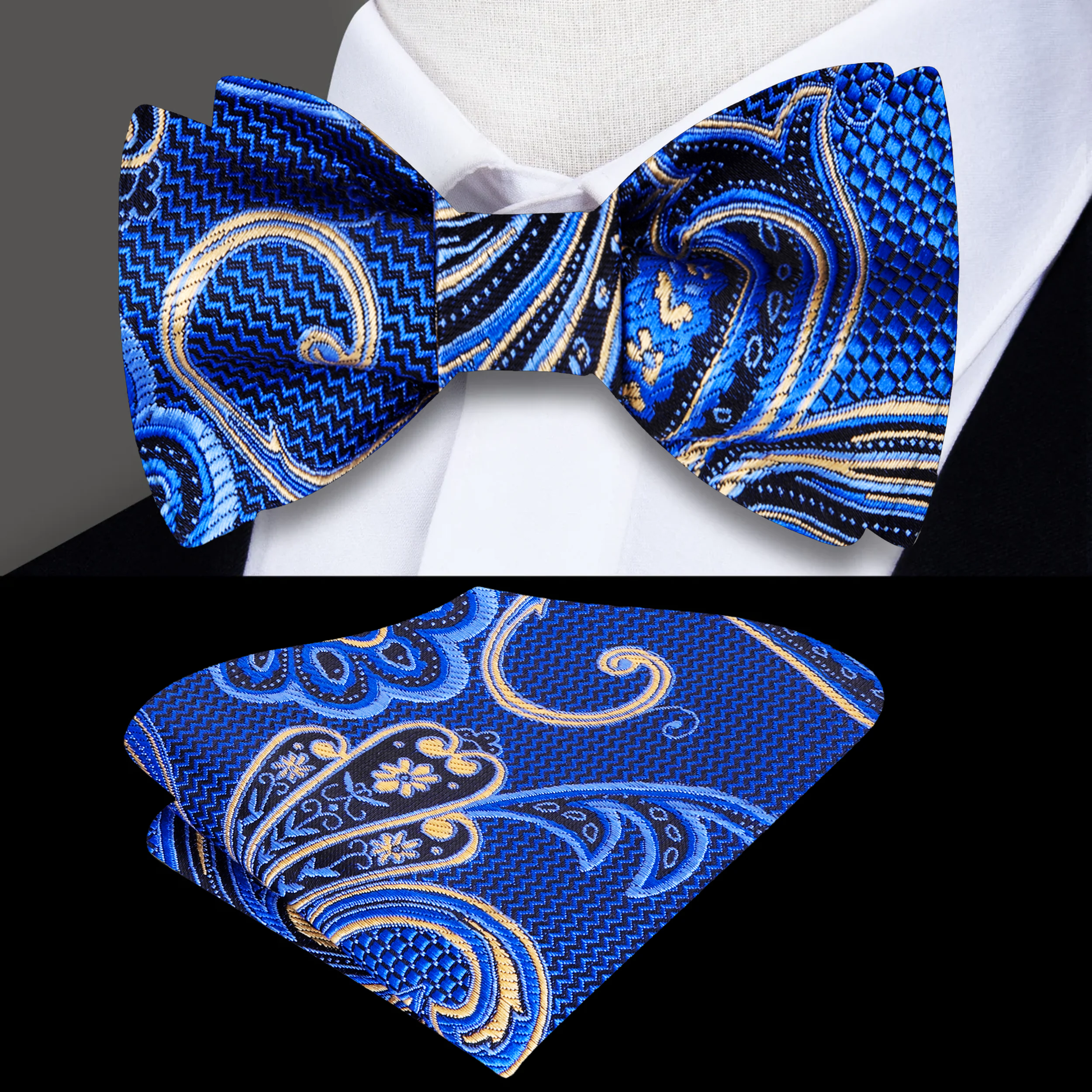 Elegant paisley silk bow tie in red for formal occasions