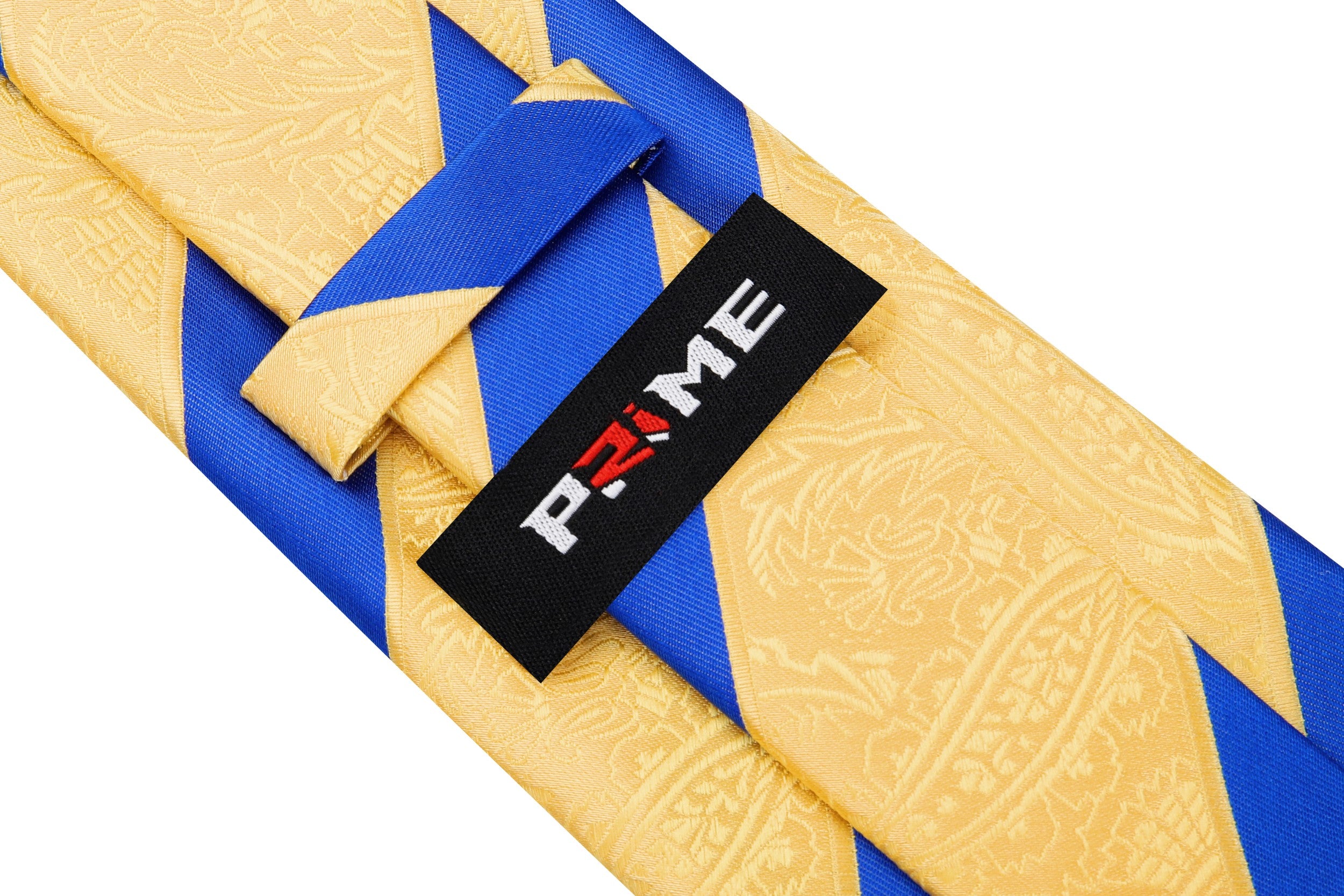 Styled look featuring the yellow paisley necktie with a matching pocket square.
