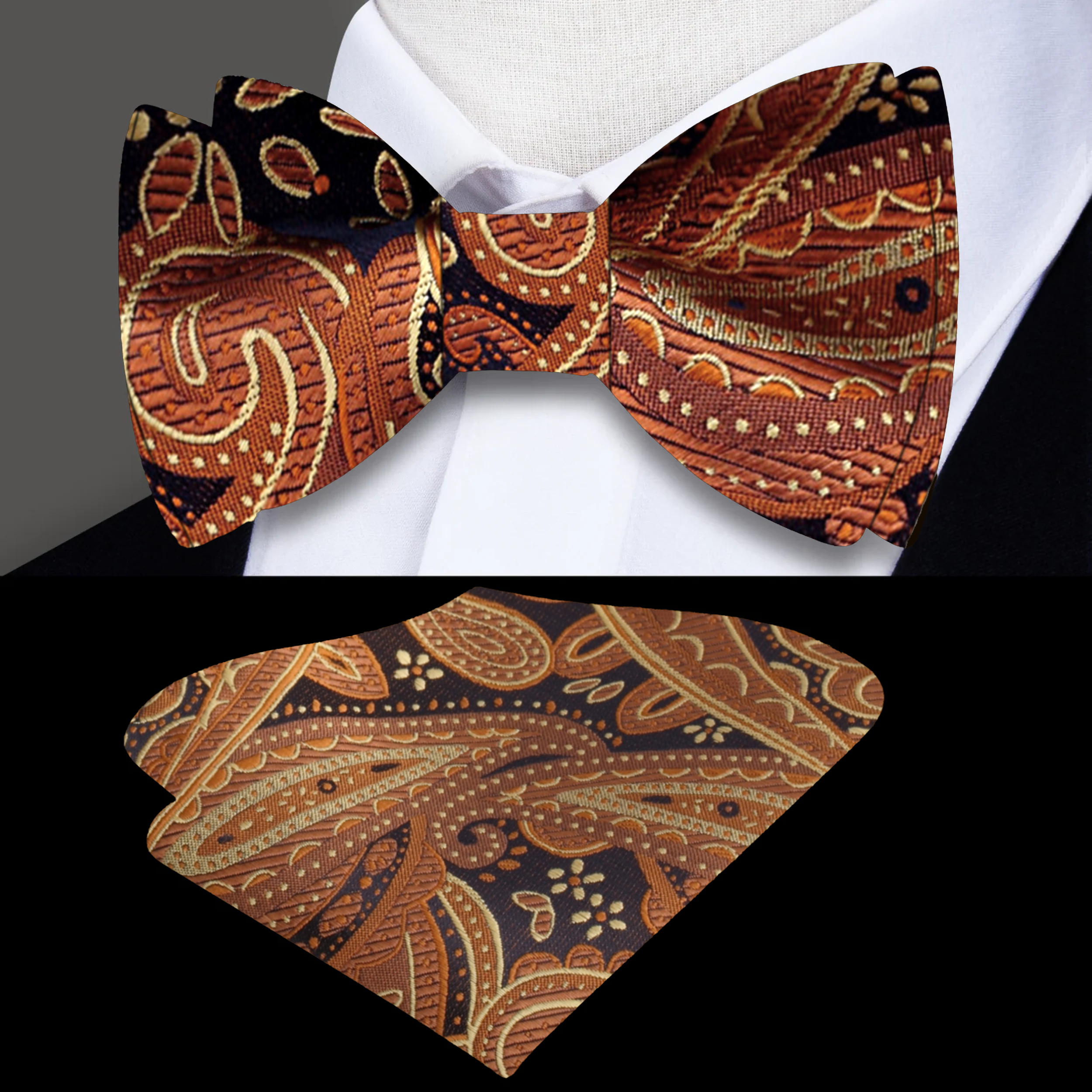 Man adjusting his self tie bow tie at a formal event, showcasing style and confidence