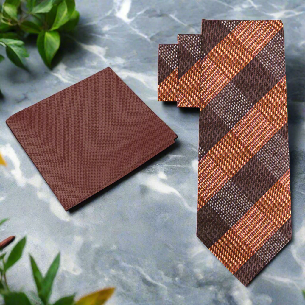 Autumn Harmony Plaid Silk Tie - Image 3