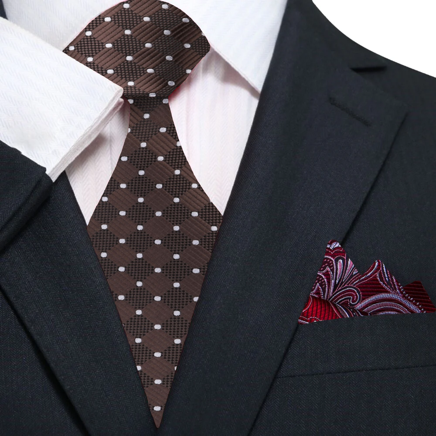 Fashionable mens tie styled with a suit for business meetings