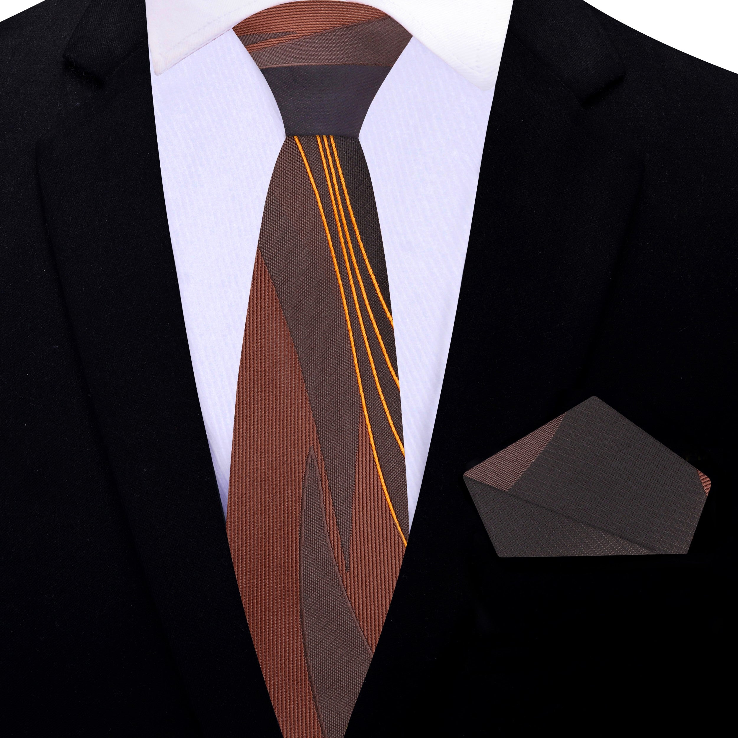 Detailed shot of the textured silk fabric and artistic design