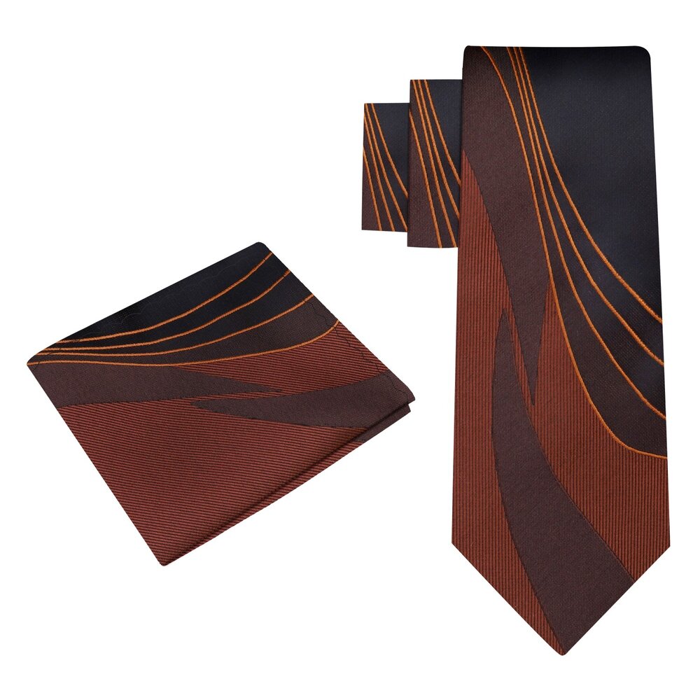 Boy wearing self-tie kids silk necktie in shades of brown for a party