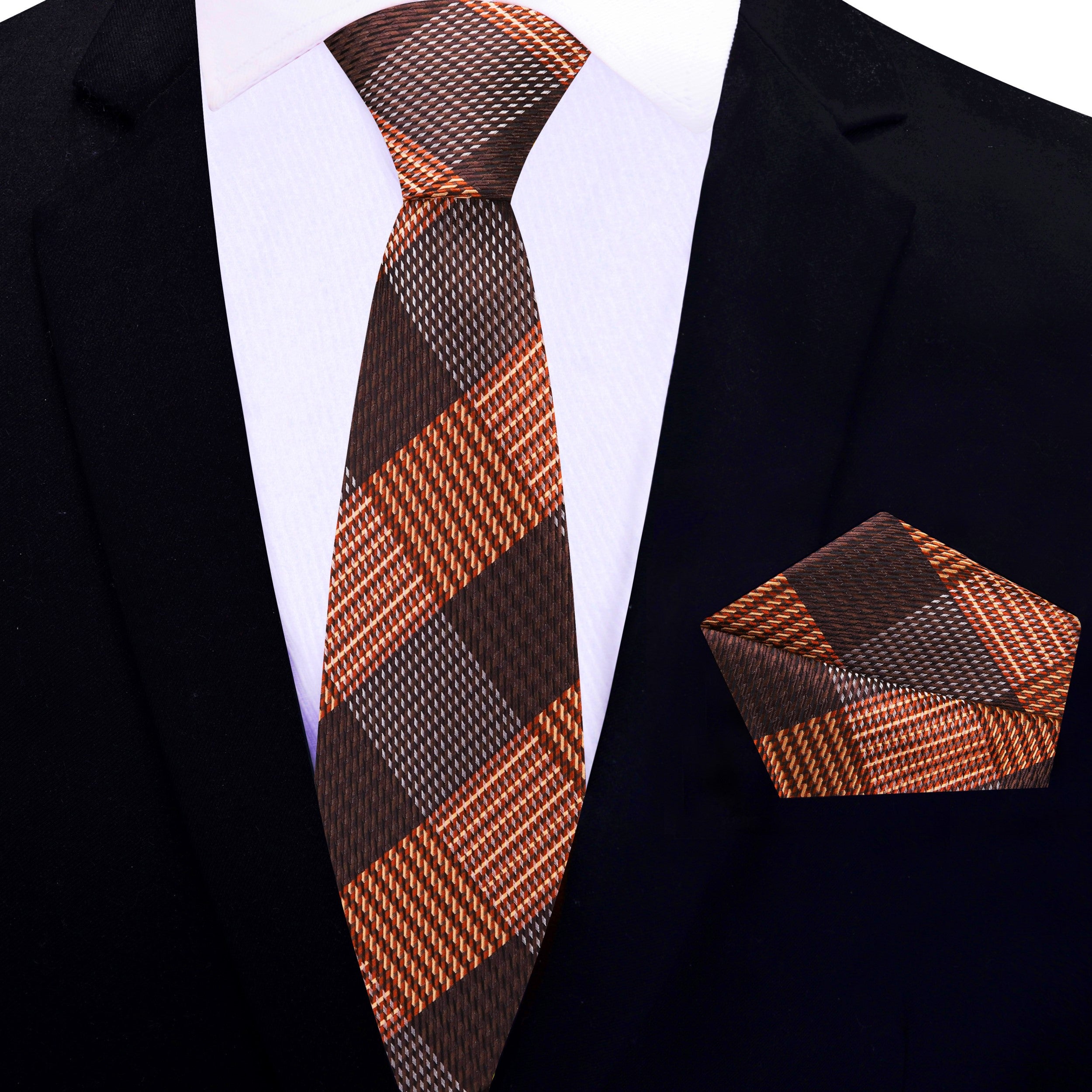 Autumn Harmony Plaid Silk Tie - Image 6