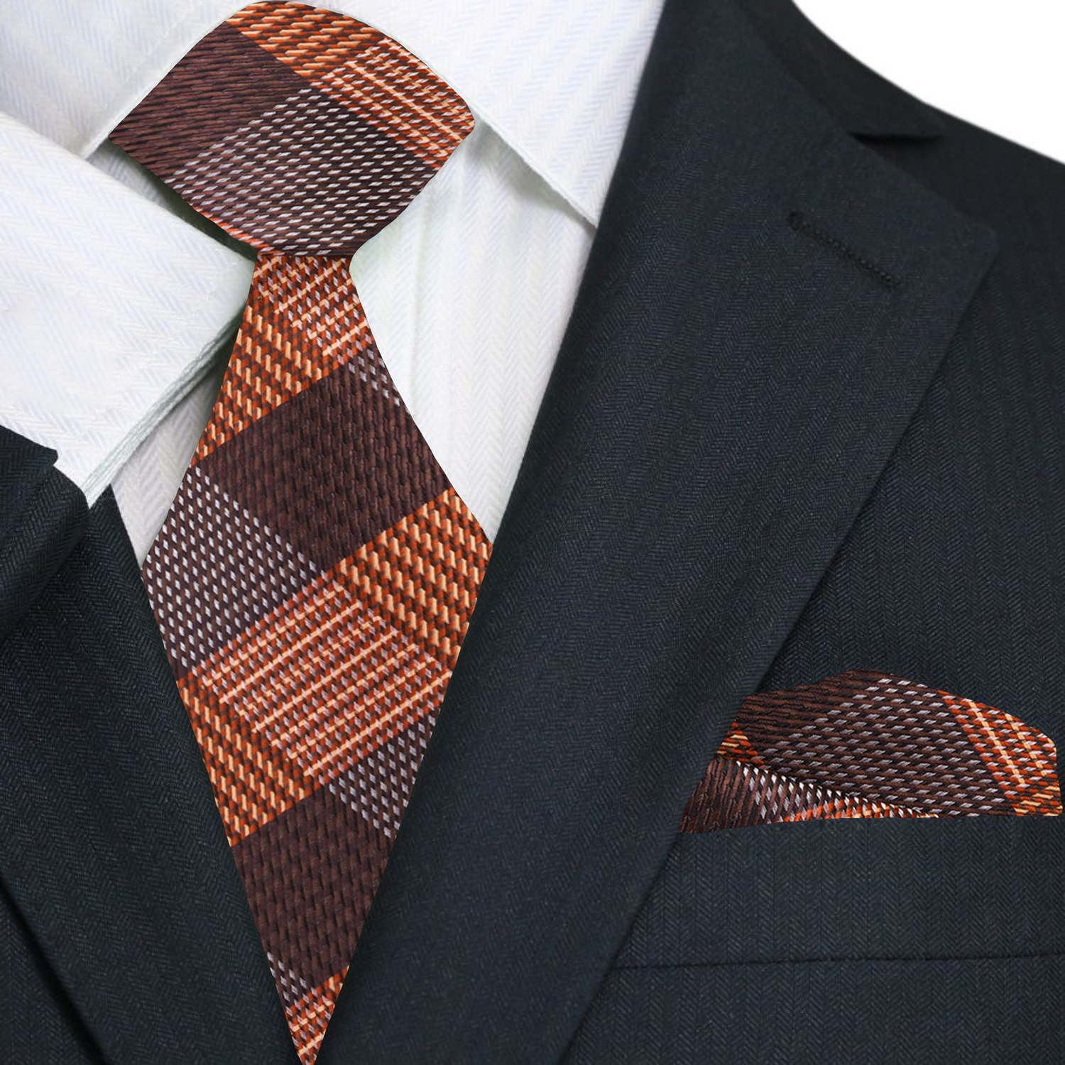 Autumn Harmony Plaid Silk Tie - Image 4