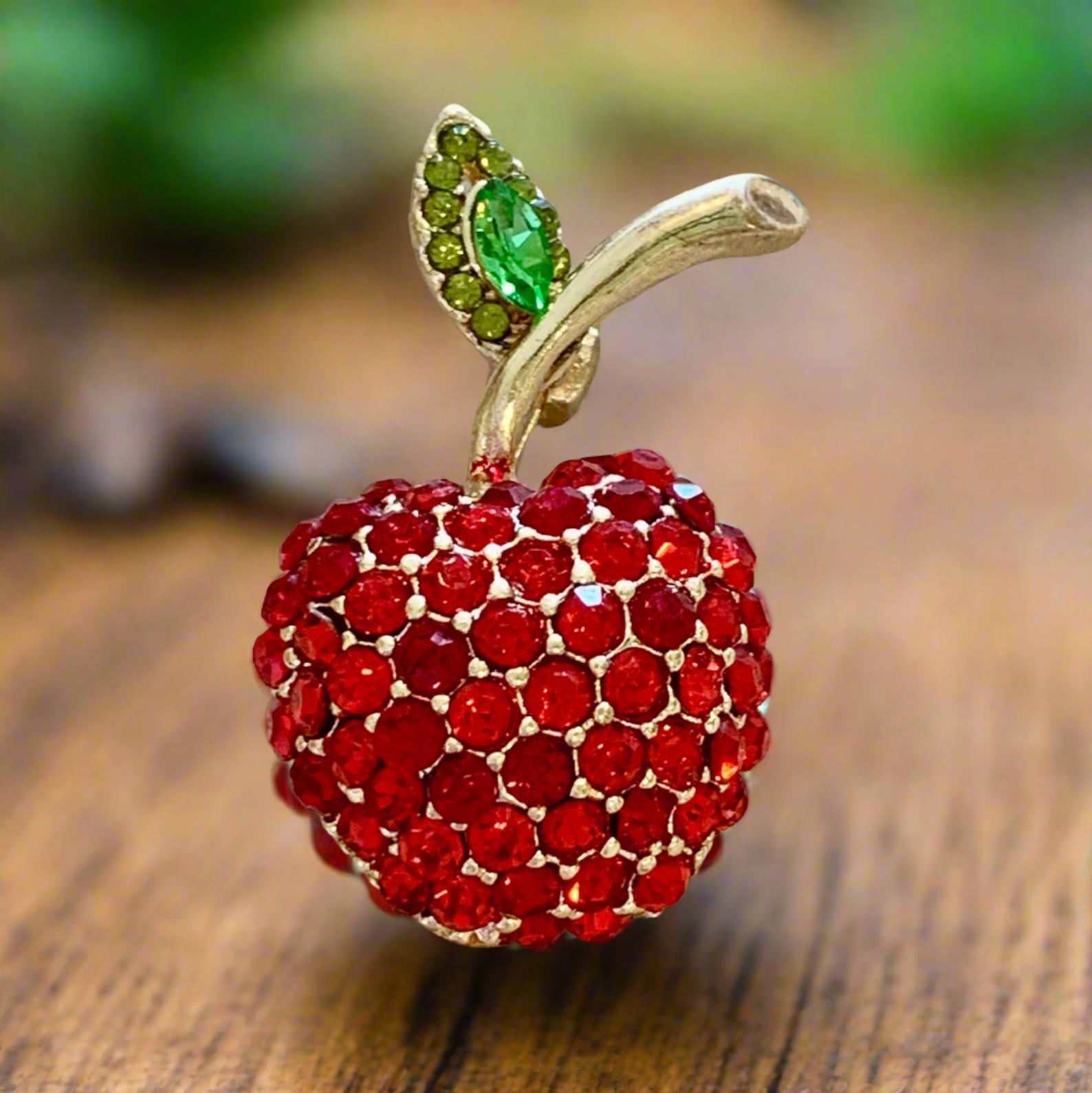 Close-up of the tropical pineapple lapel pin showcasing its vibrant colors and intricate design.