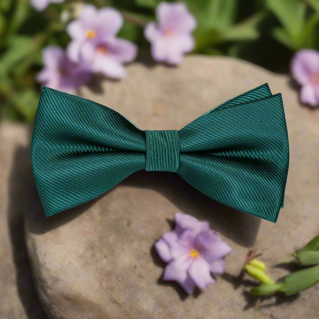Stylish mint green solid color bow tie suitable for casual gatherings.