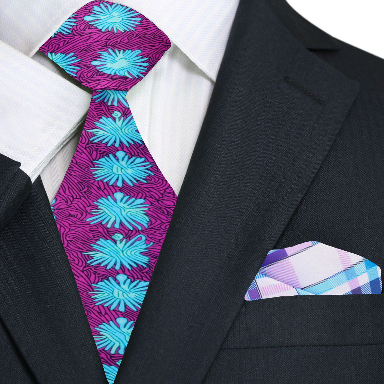 Men wearing the abstract necktie for a formal business meeting with white shirt and grey suit