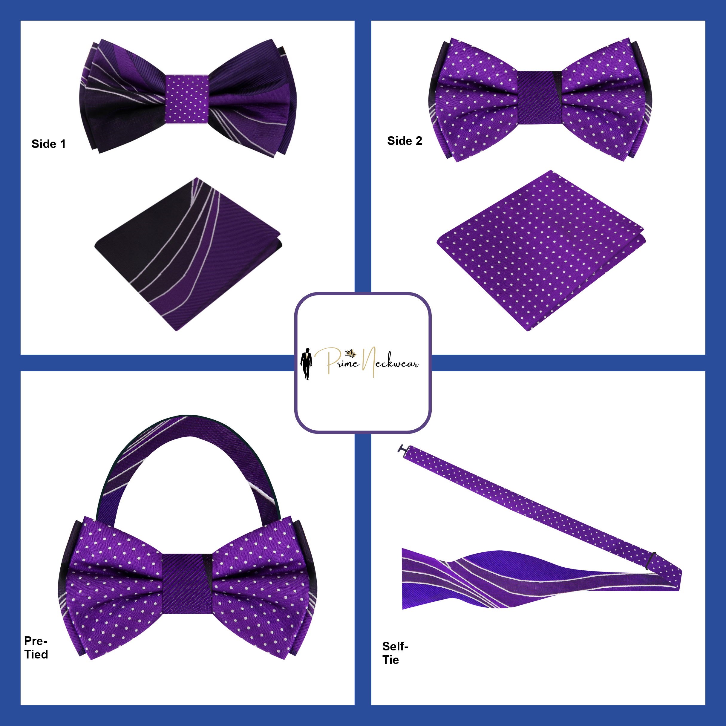 Elegant mens bow tie with polka dots paired with a crisp dress shirt