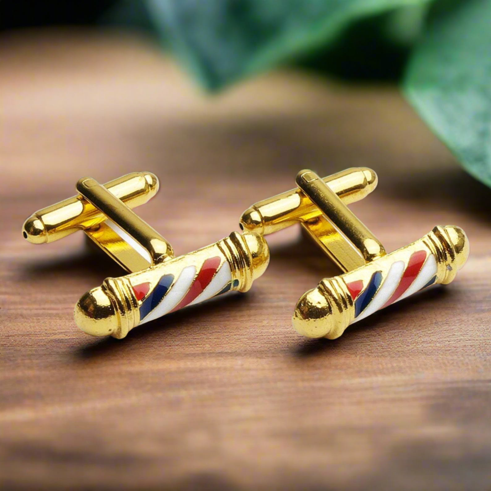 Elegant cufflinks on a white dress shirt for a sophisticated look
