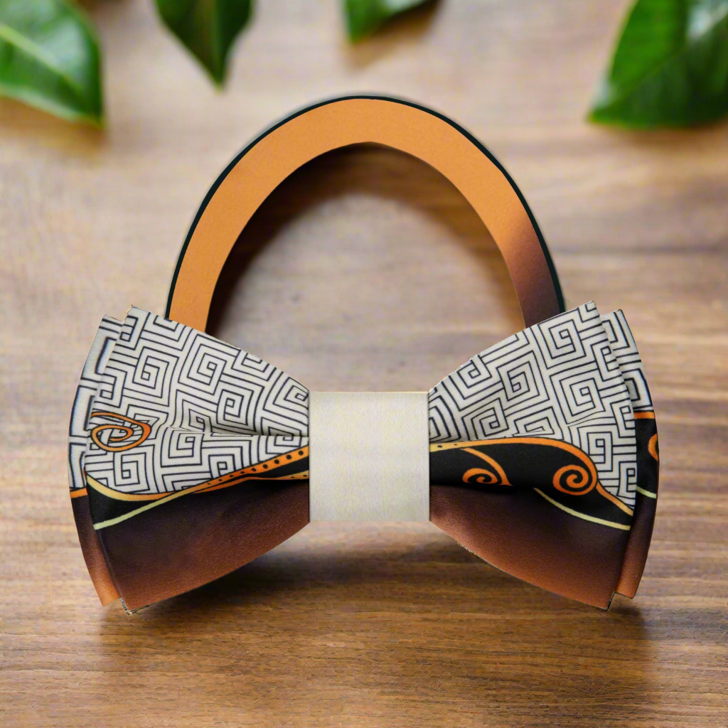 Man wearing a pre-tied silk bow tie for wedding, showcasing its refined elegance