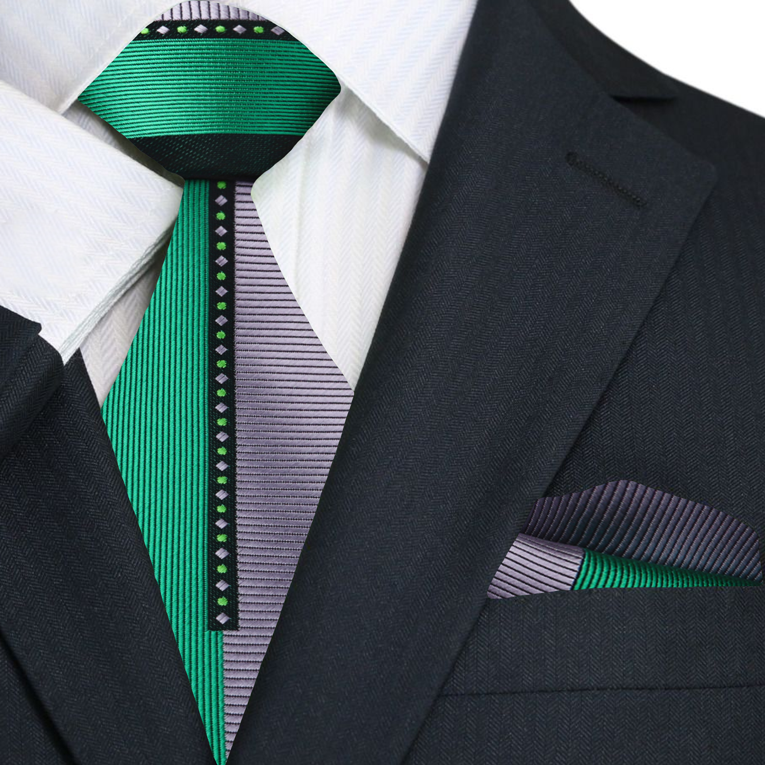 Close-up of silk necktie fabric highlighting craftsmanship and detailed design