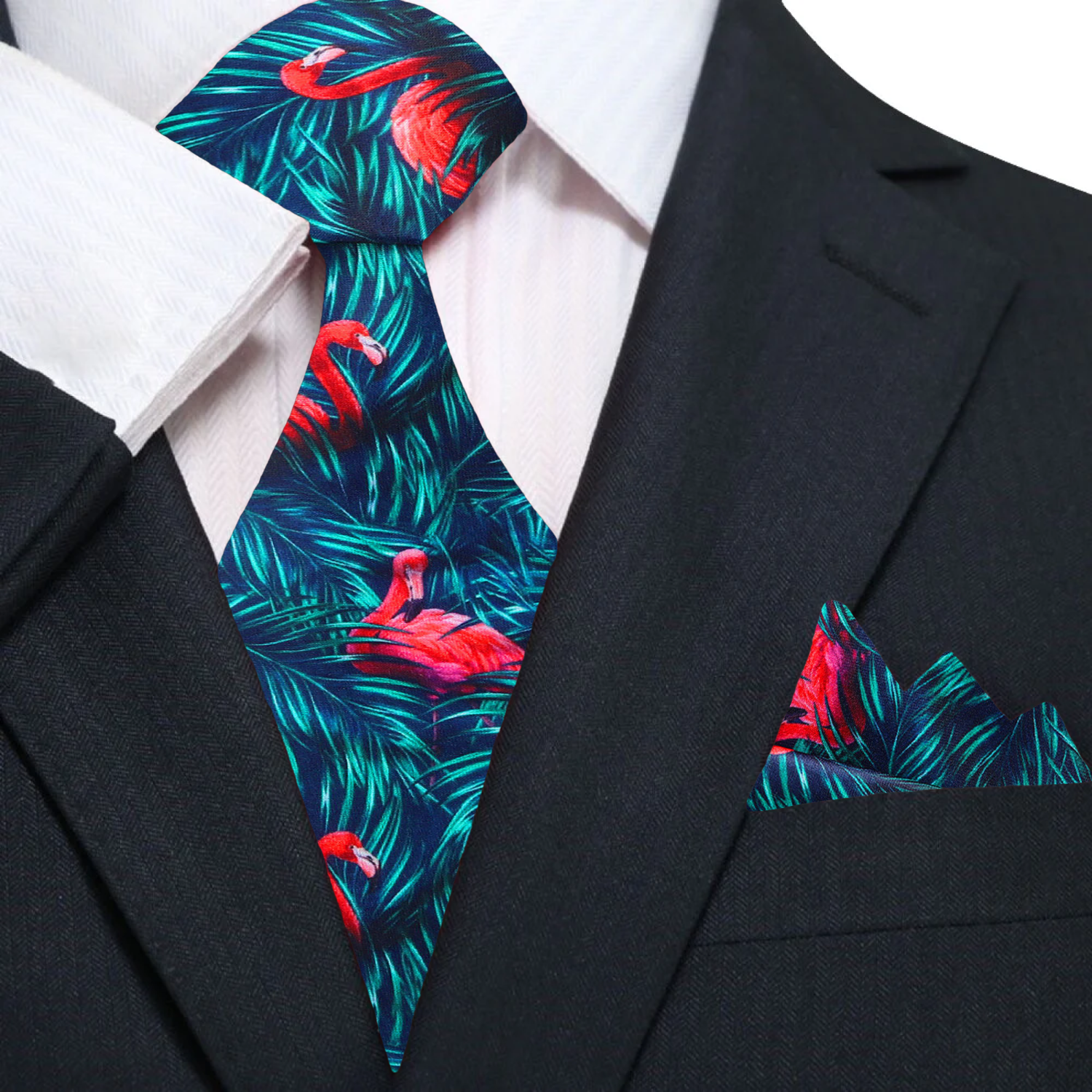 Fashionable mens silk necktie styled with summer outfit