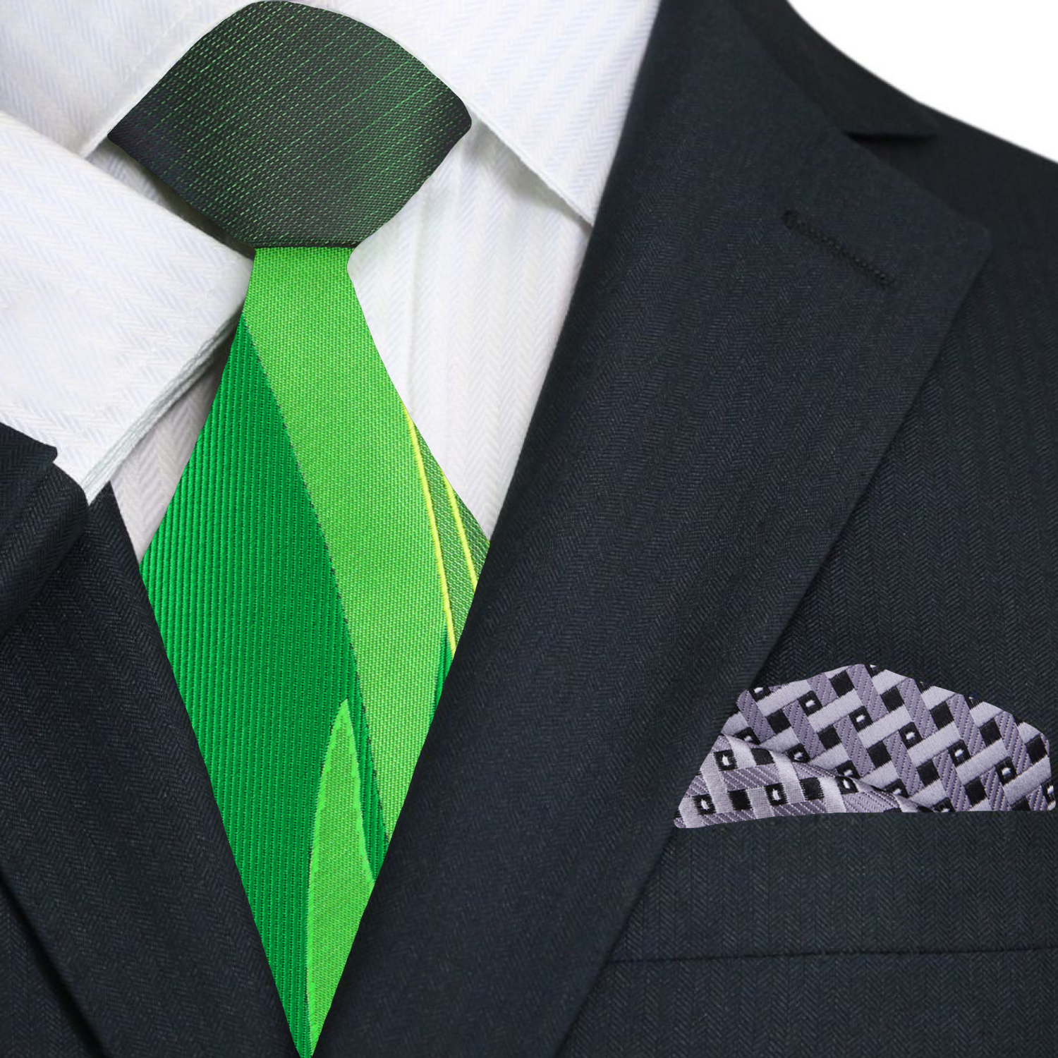 Man wearing the stylish necktie for summer outdoor wedding, paired with a white dress shirt