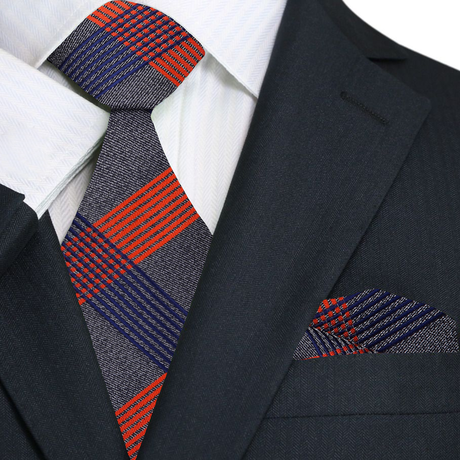 Man wearing a stylish silk tie for evening events with a white dress shirt