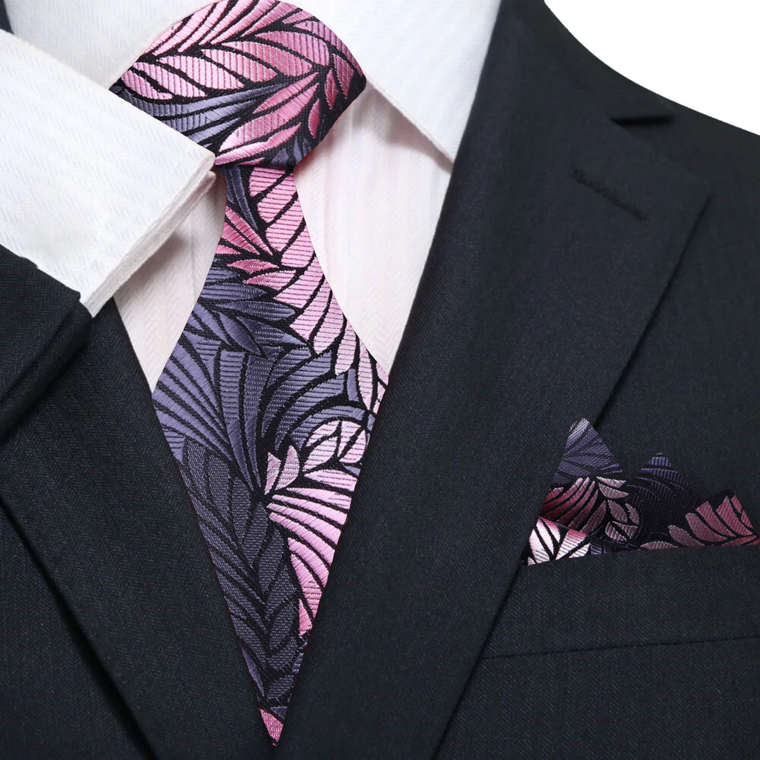 Men wearing the luxury silk tie at a wedding reception