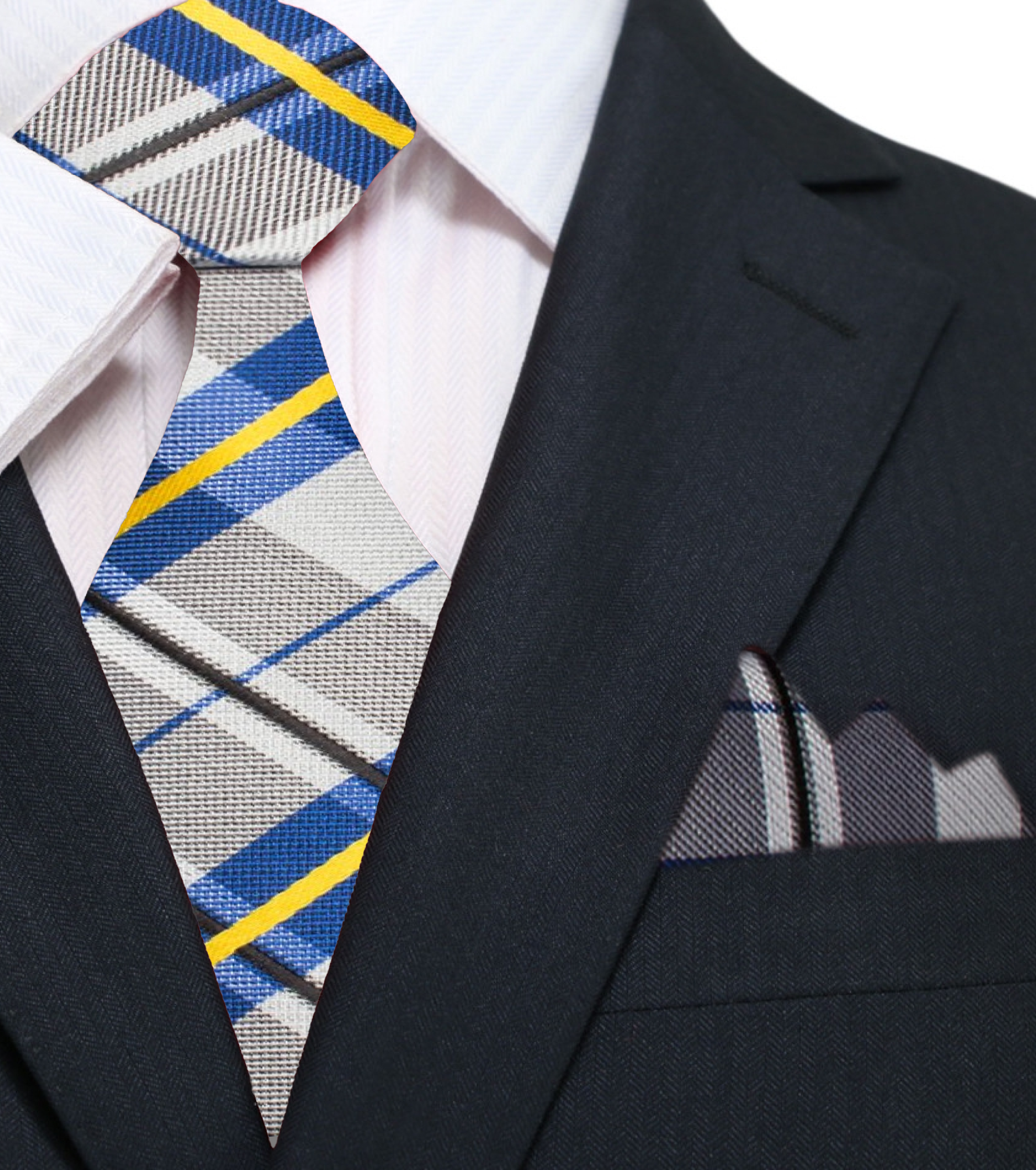 Elegant silk plaid necktie for business and social occasions